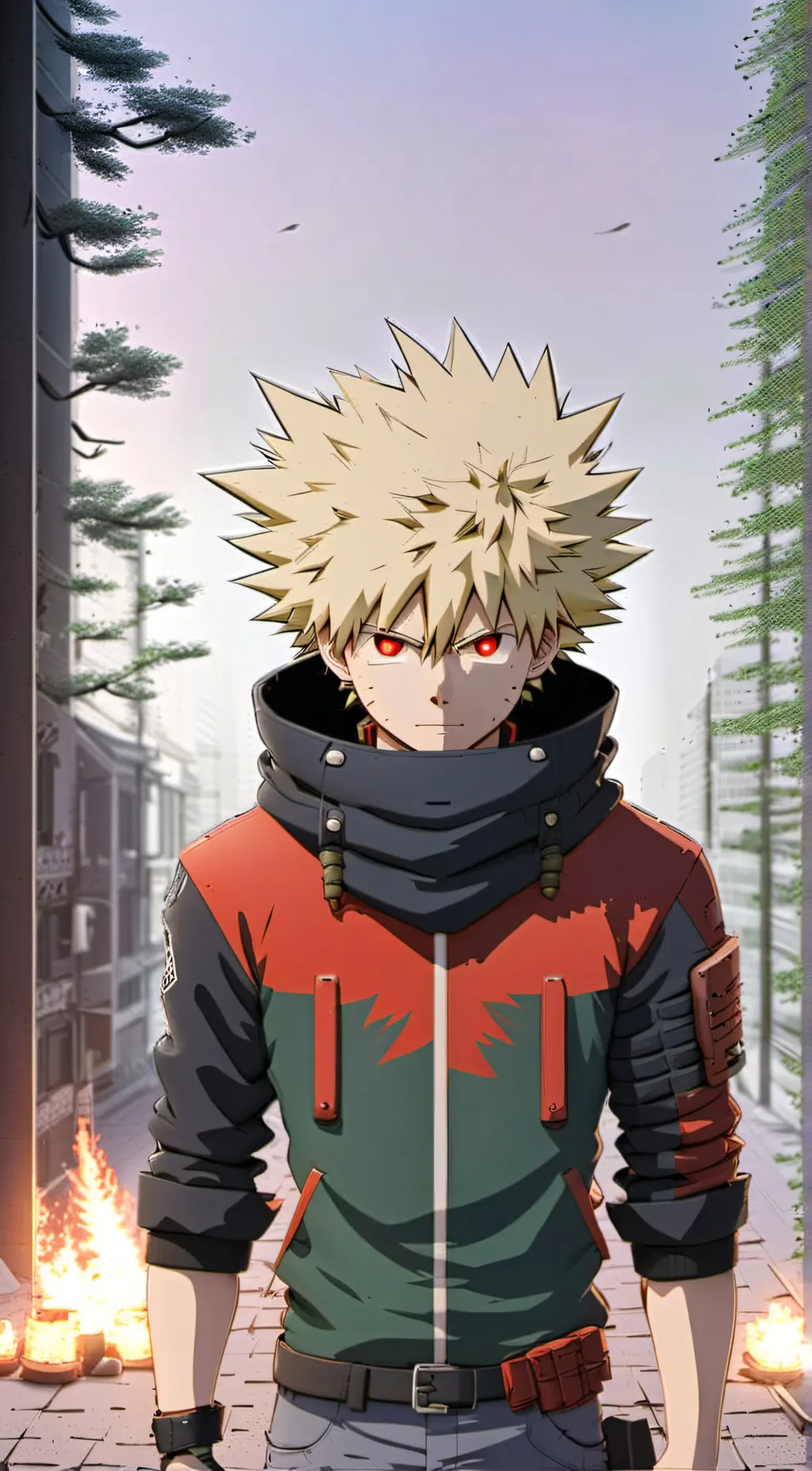 ai character: Katsuki Bakugo background