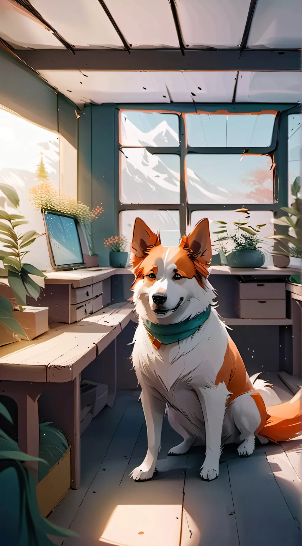 ai character: dogday  background