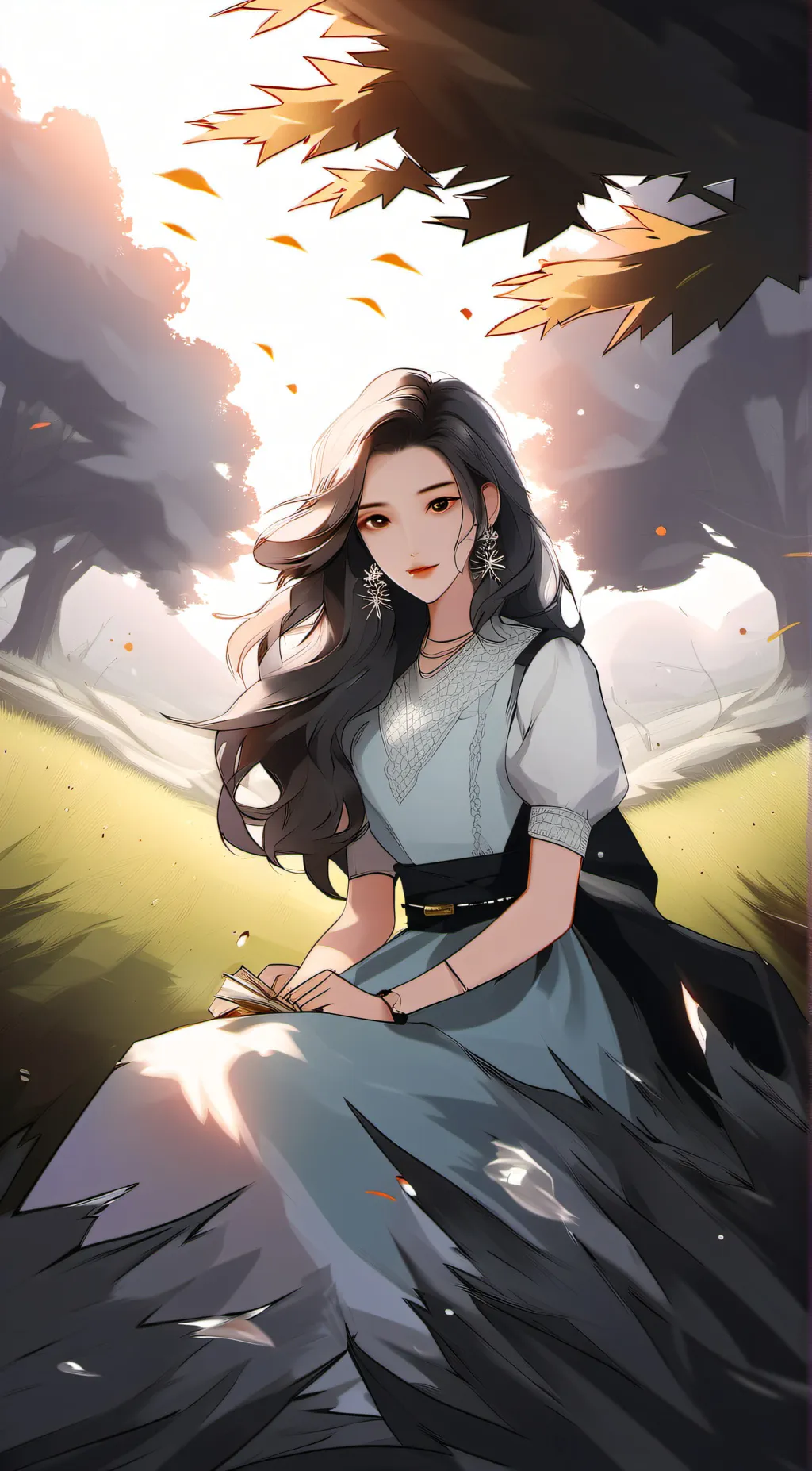 ai character: grass background