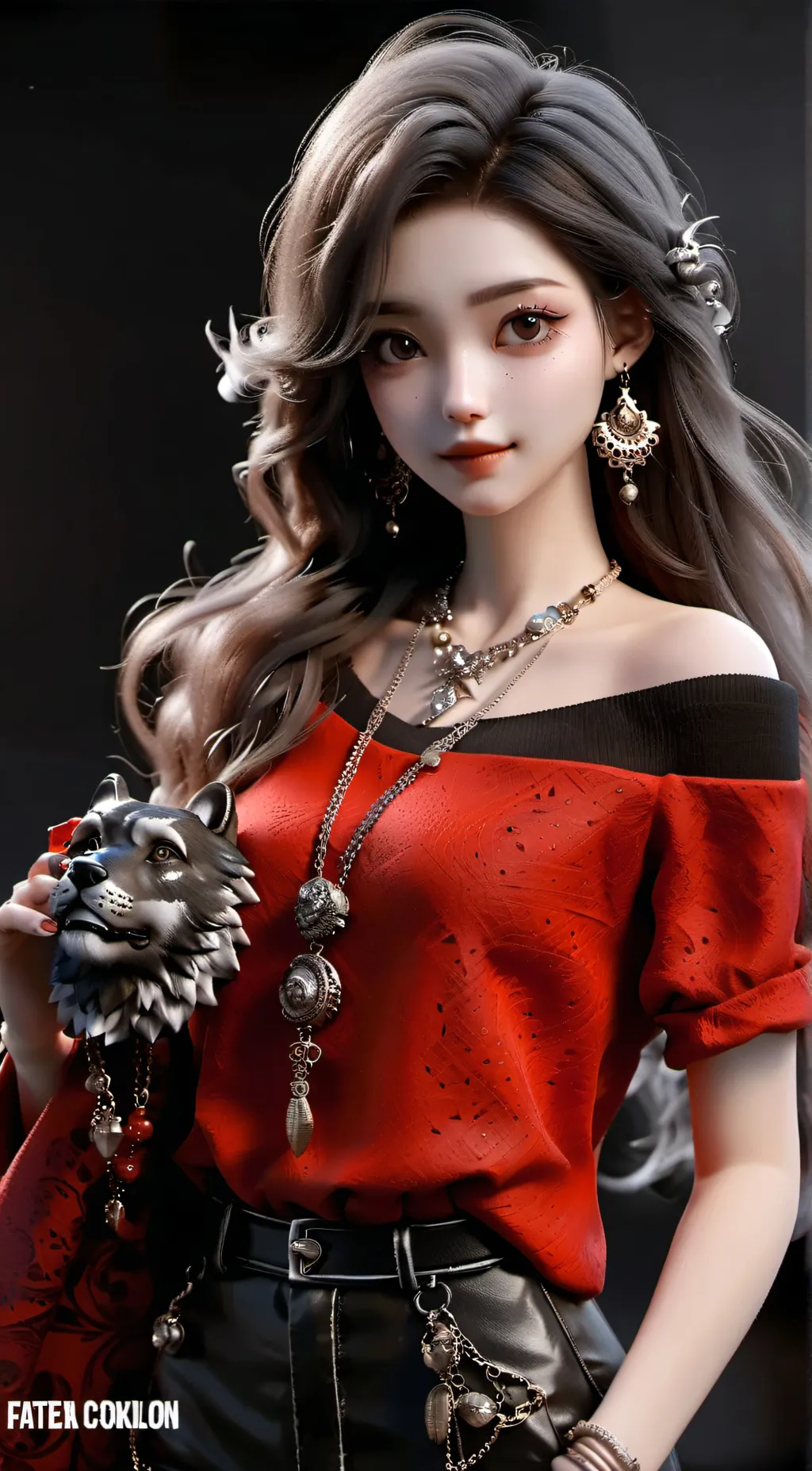 ai character: Skull  background