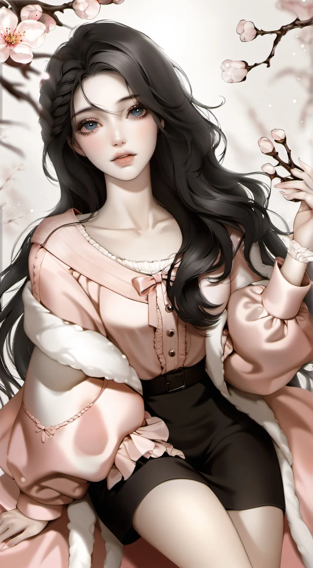 ai character: ᘏCoraᘎ background