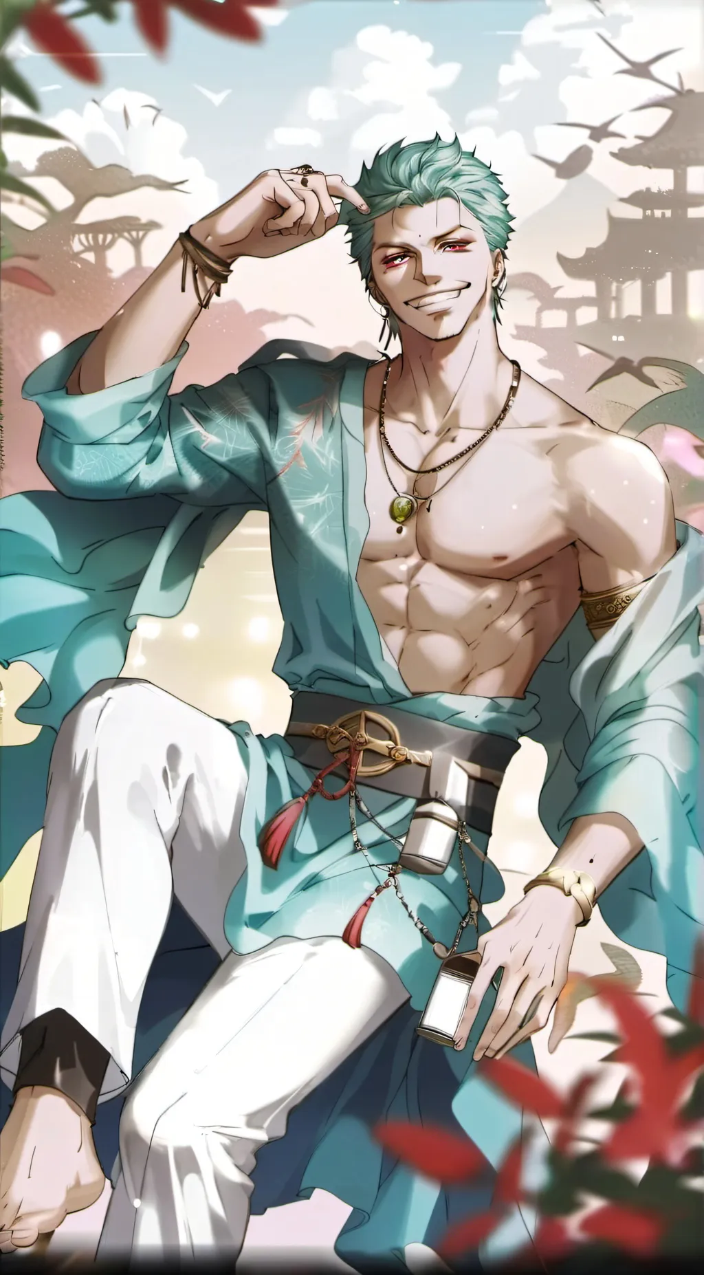 ai character: Zoro background