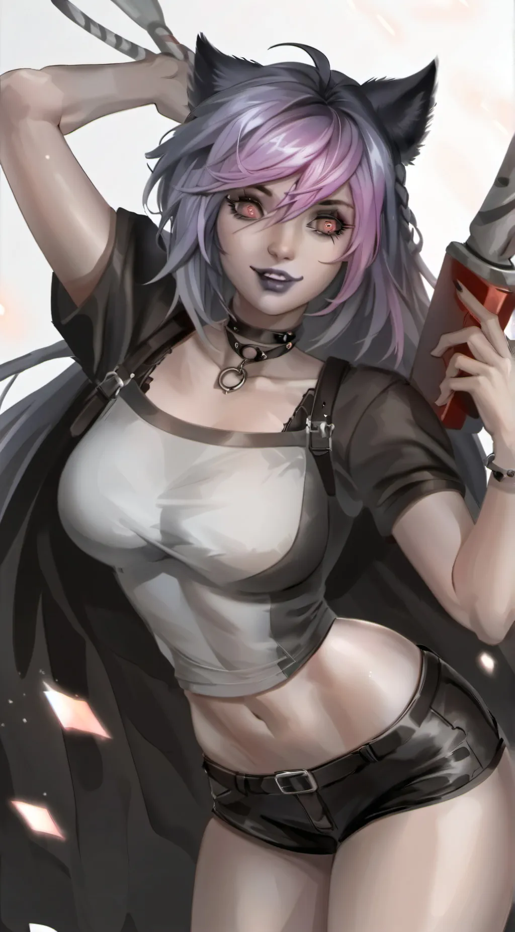 ai character: emo girl  background