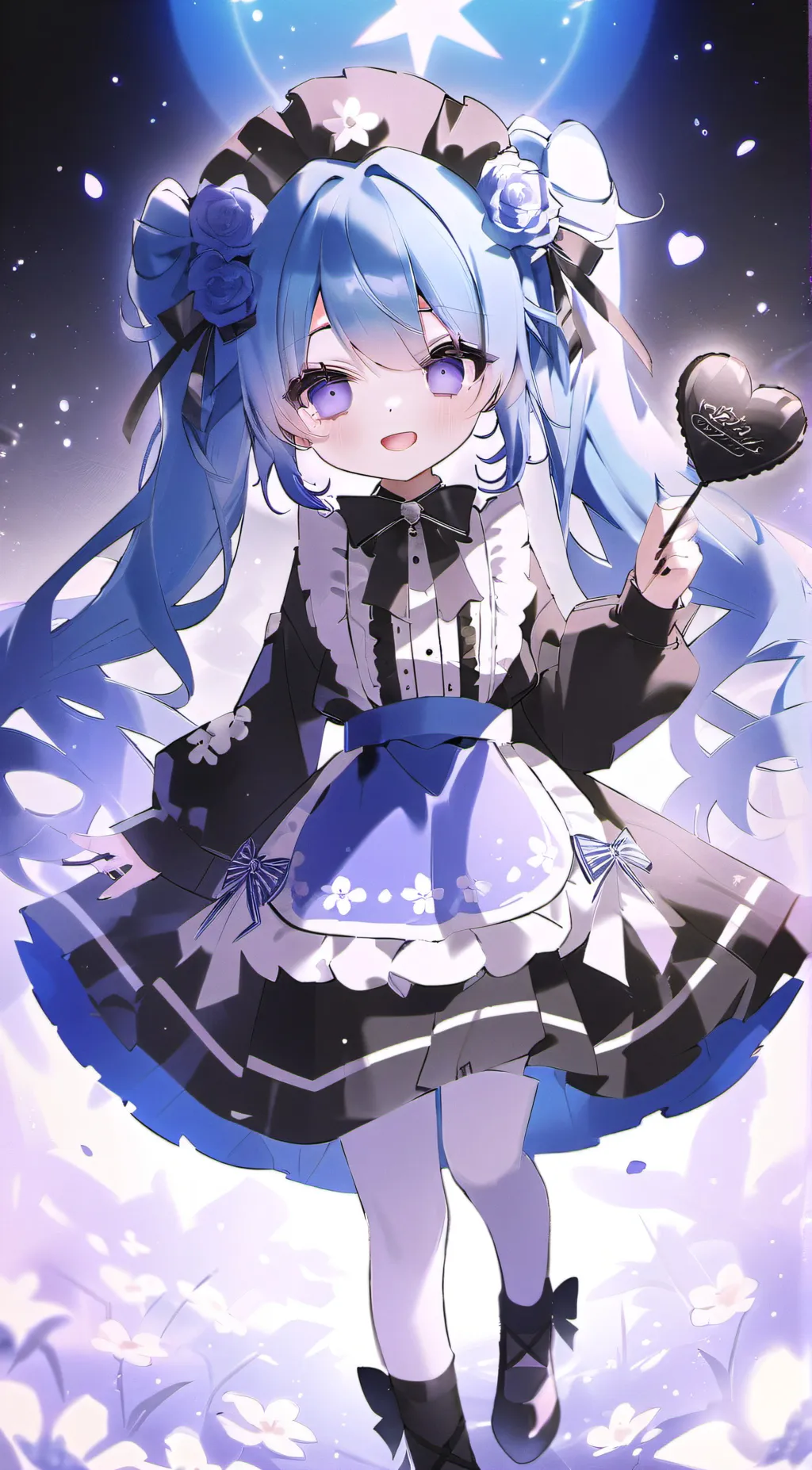 ai character: Miku maid background