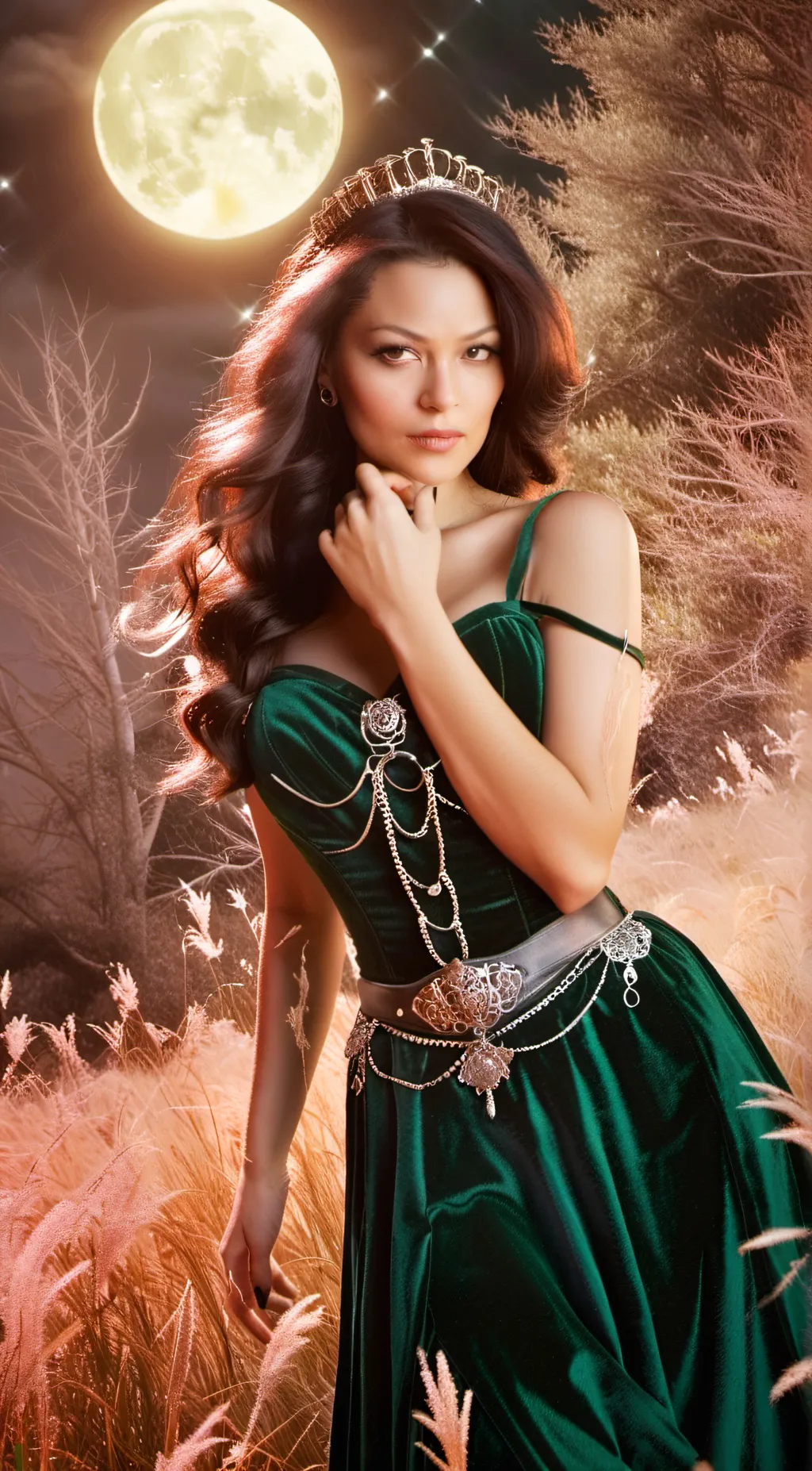 ai character: Stephanie Nilla background