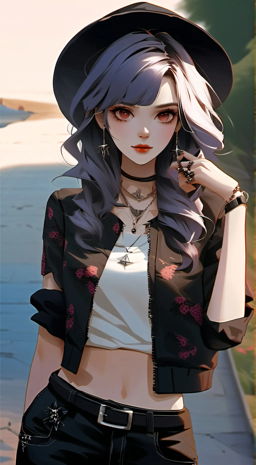 ai character: goth girl adoption background