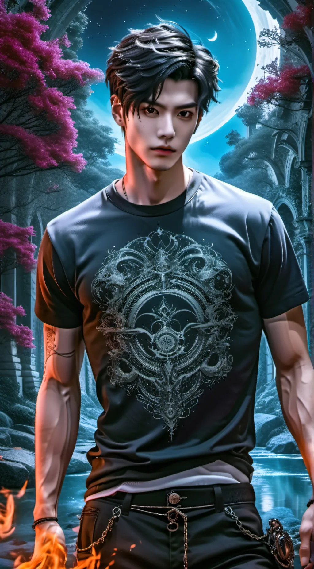 ai character: Aiden  background