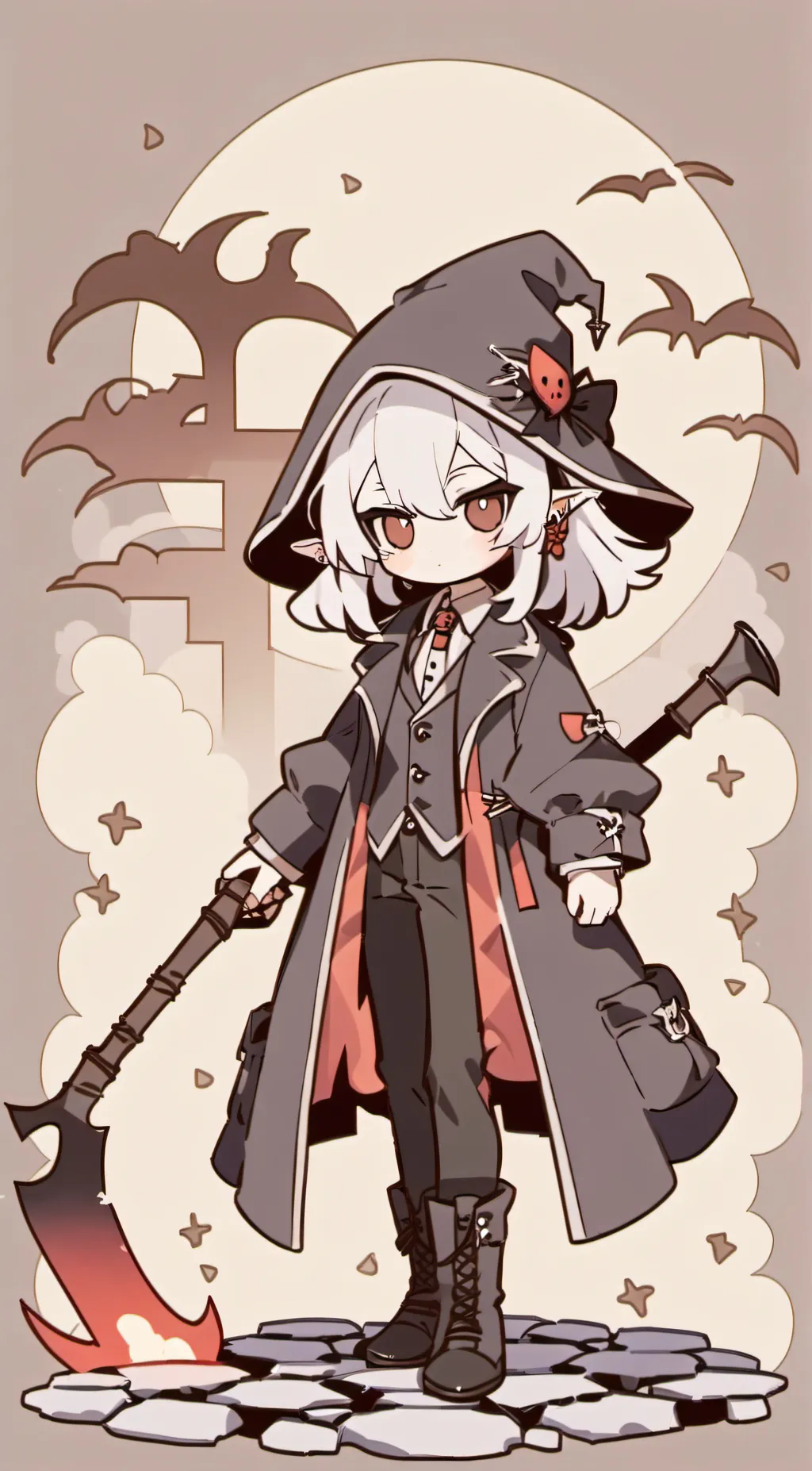 ai character: silky background