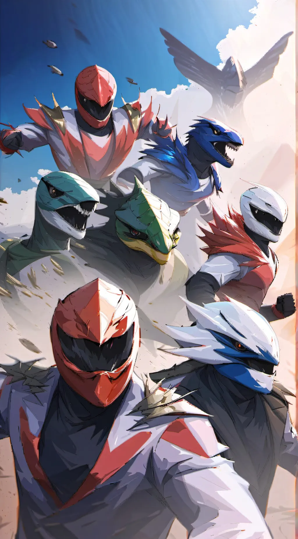 ai character: Dino fury evil duo background