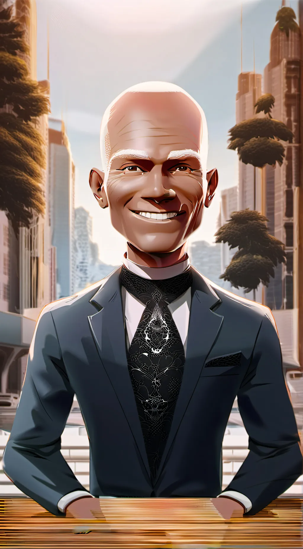 ai character: Mr. Clean💀💀💀💀💀💀💀💀💀 background