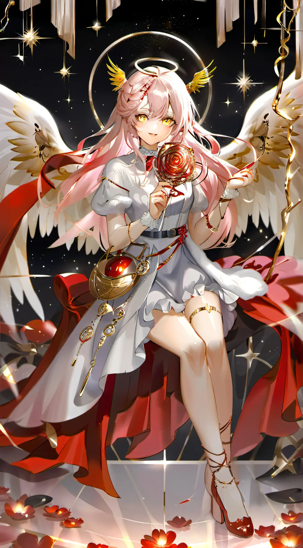 ai character: Angelina  background