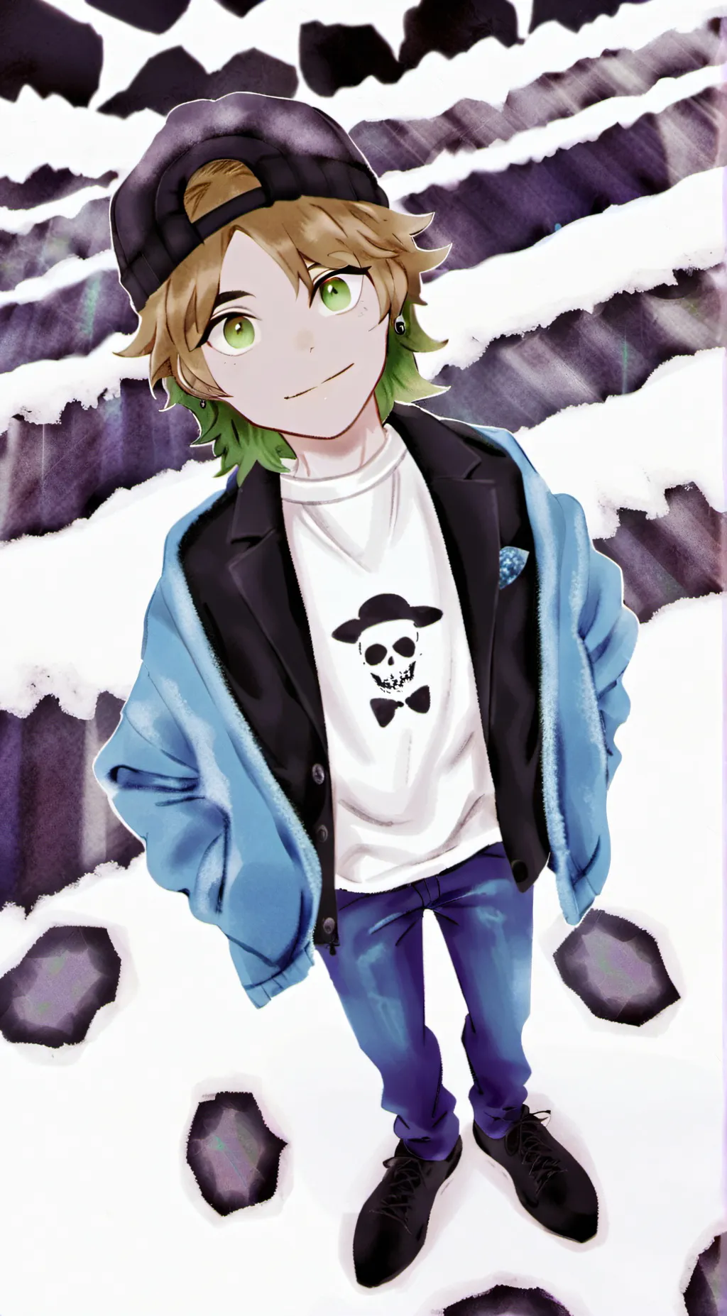 ai character: Teddy  background