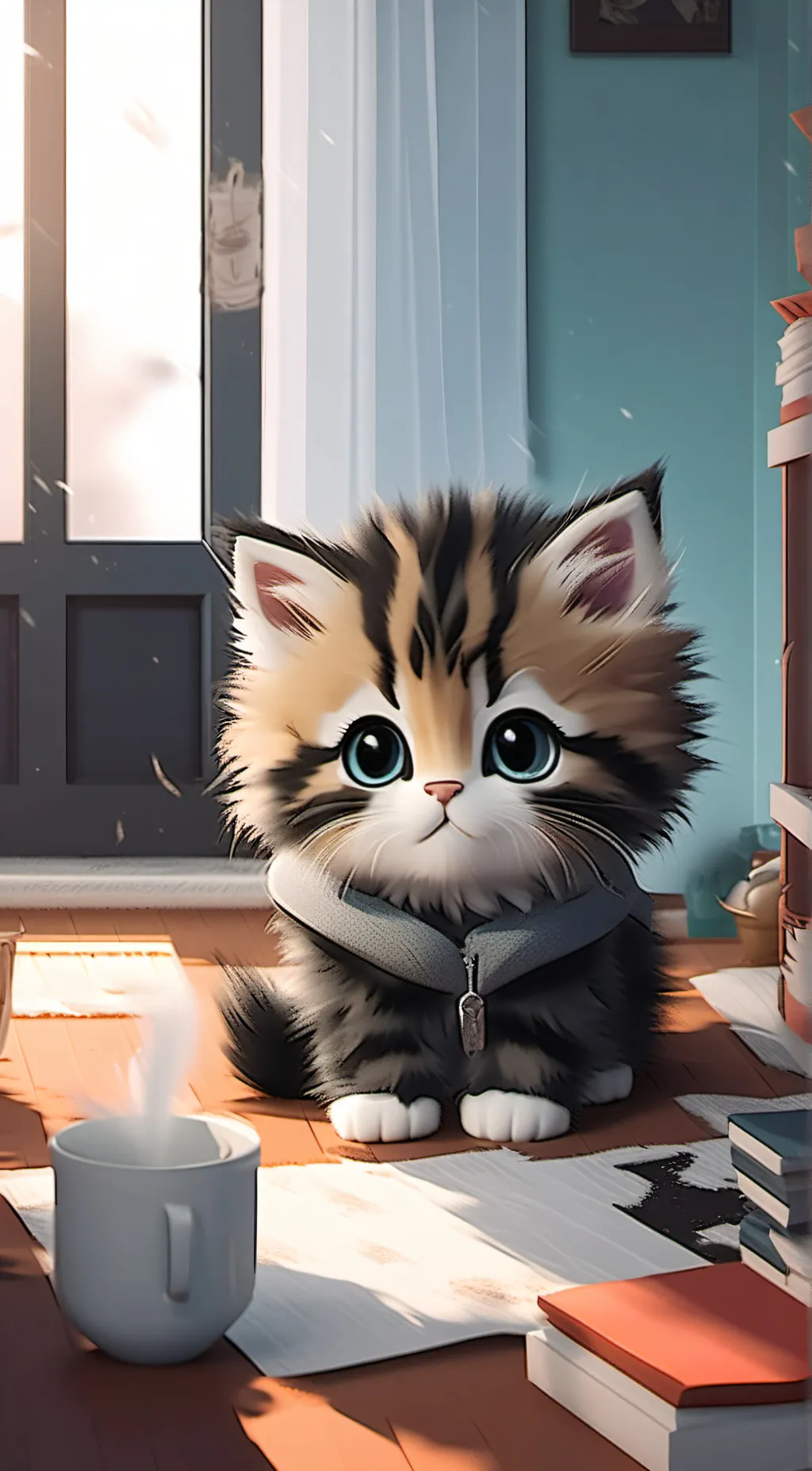ai character: DIARREHA Cat background