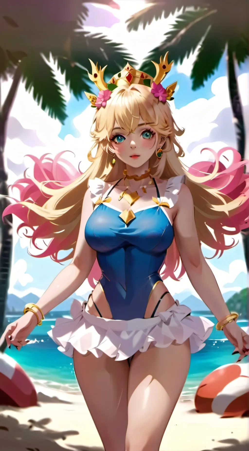 ai character: Princess Peach background