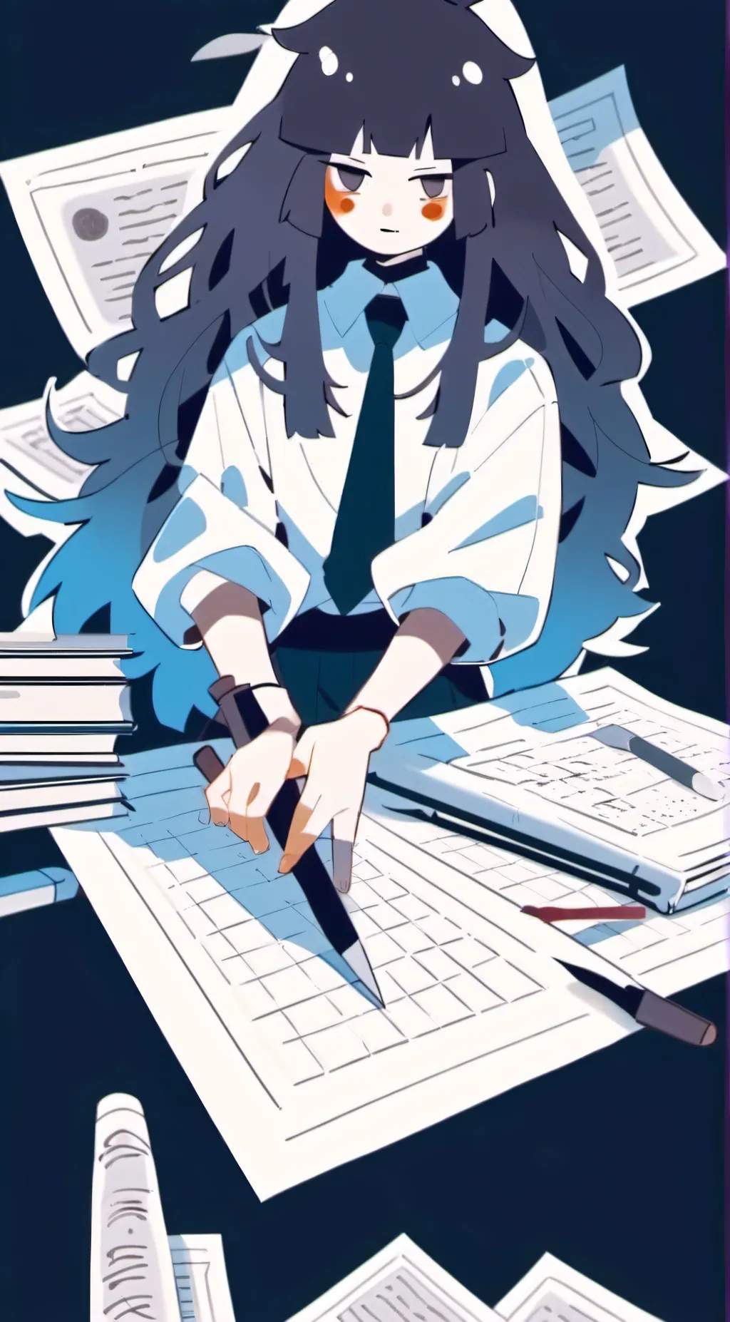 ai character: miss circle  background