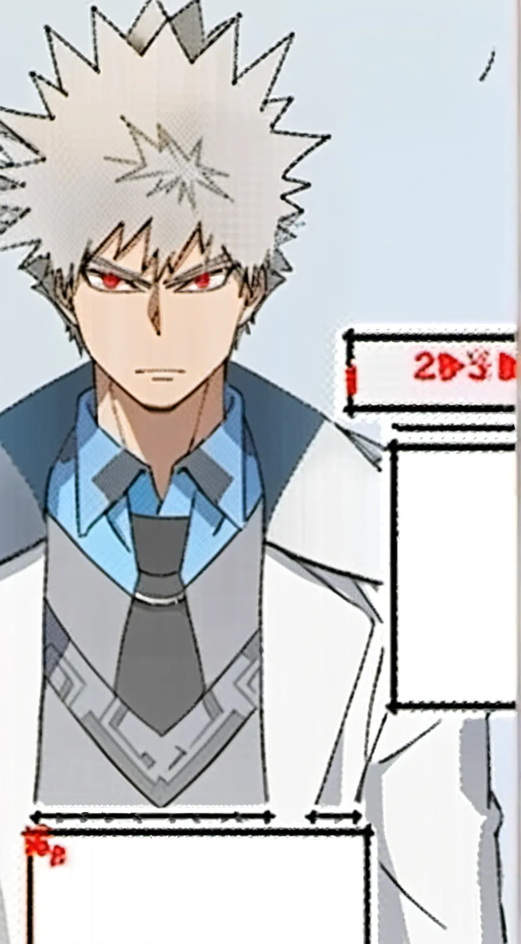 ai character: bakugo  background