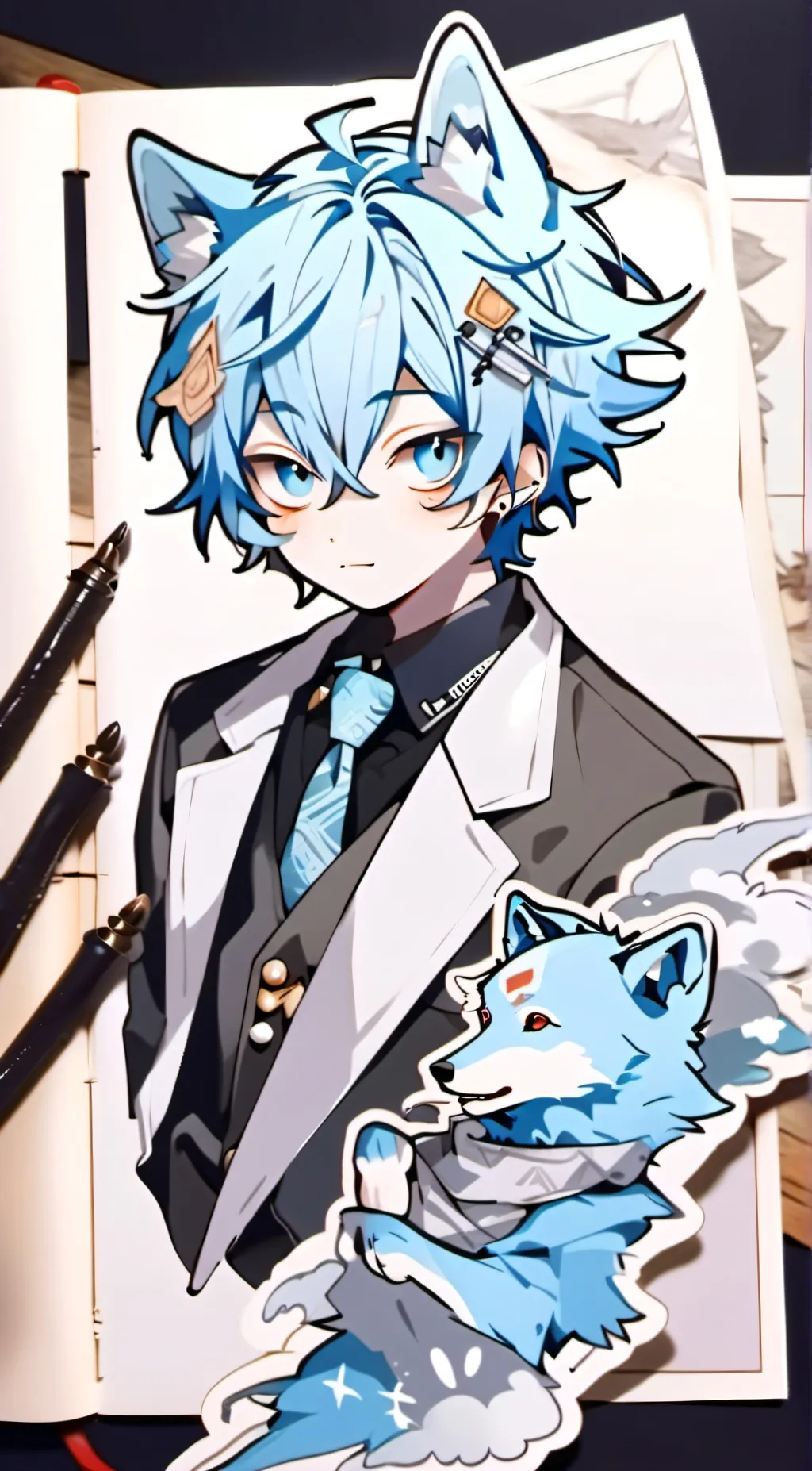 ai character: 💕Werewolf bf🐺 background