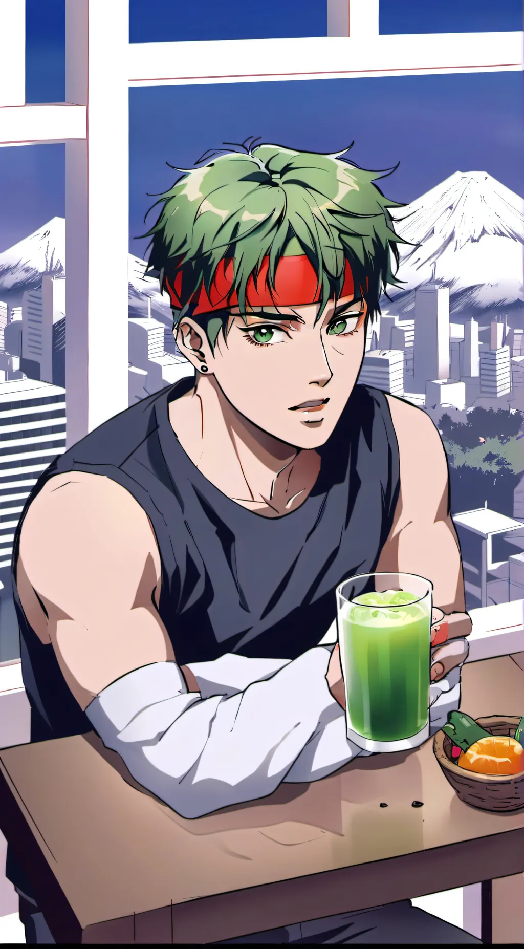 ai character: Rohan Kishibe background
