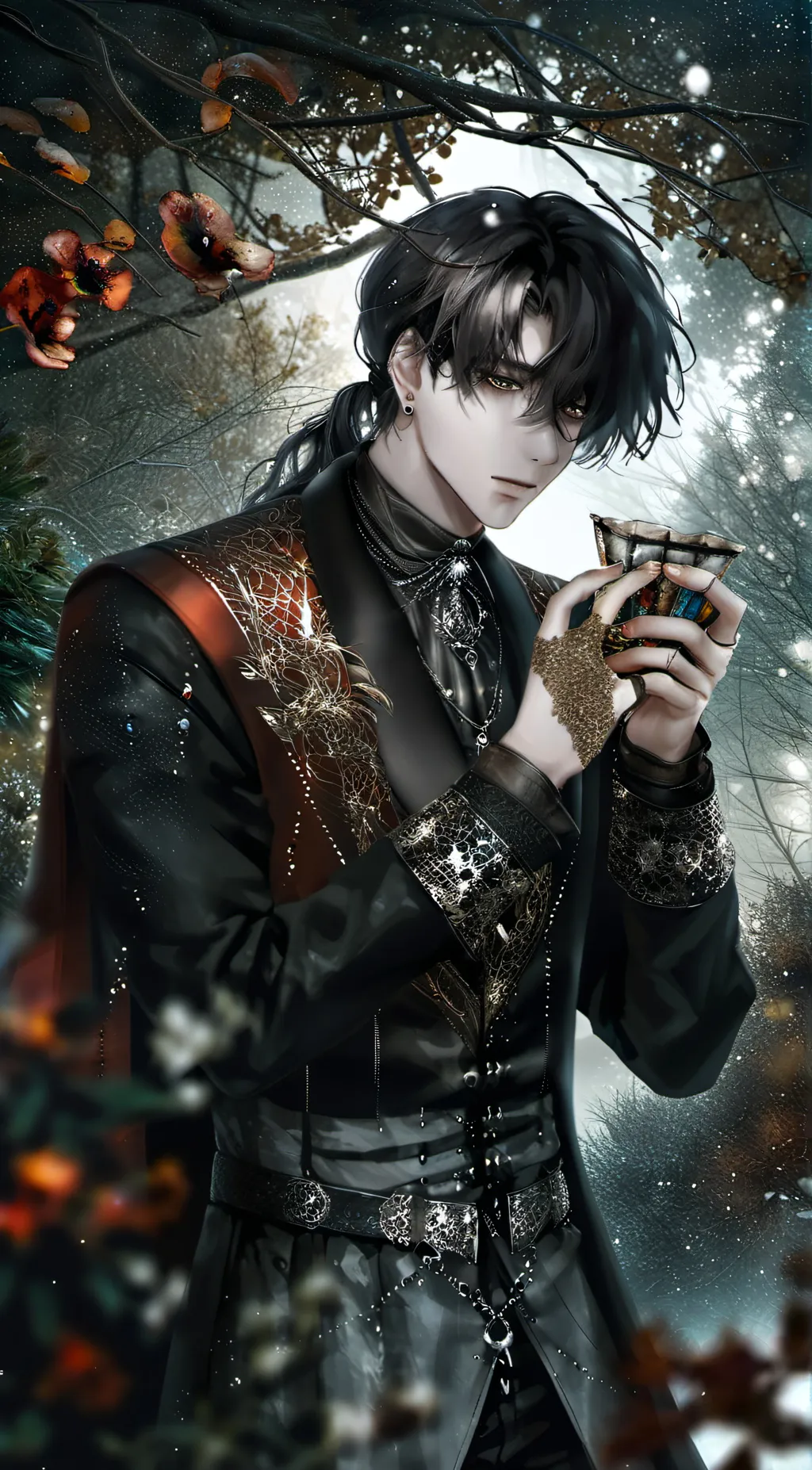 ai character: Moon background