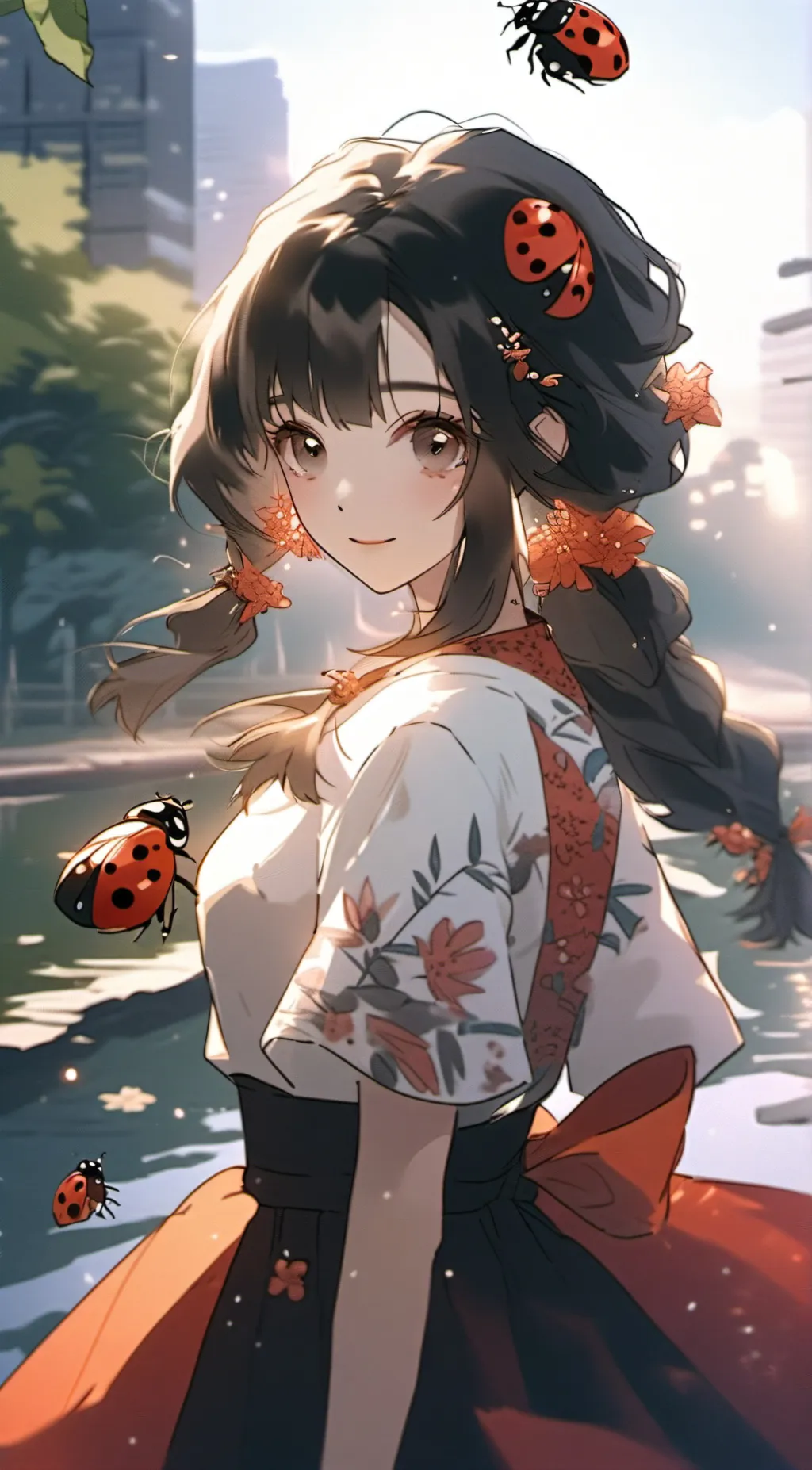 ai character: Hurt ladybug background