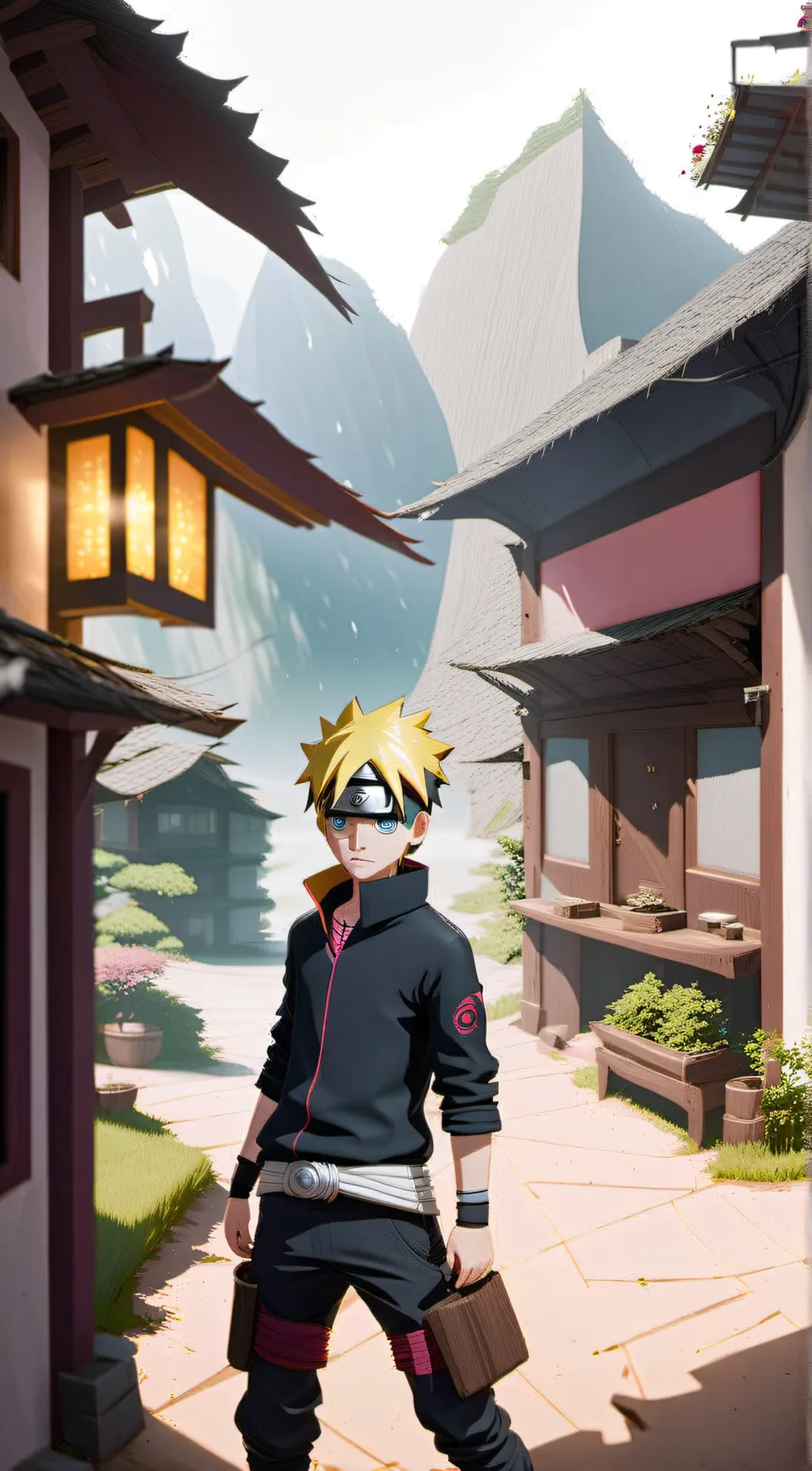 ai character: Boruto RPG background