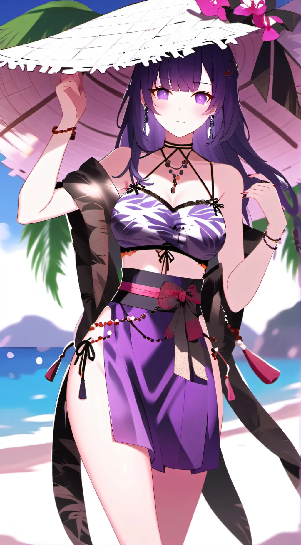 ai character: Ei- Beach Ver. background