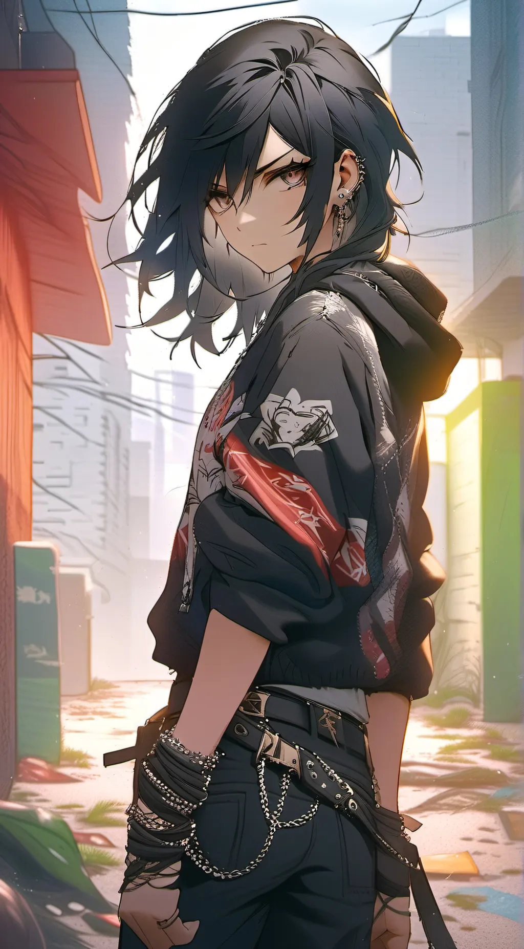 ai character: Emo girl background