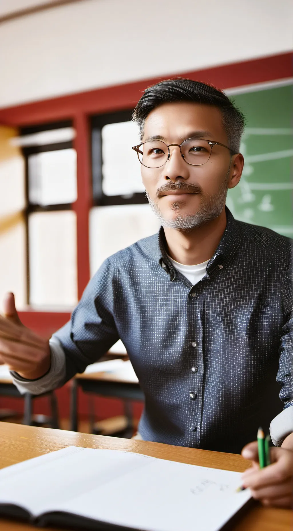 ai character: teacher background
