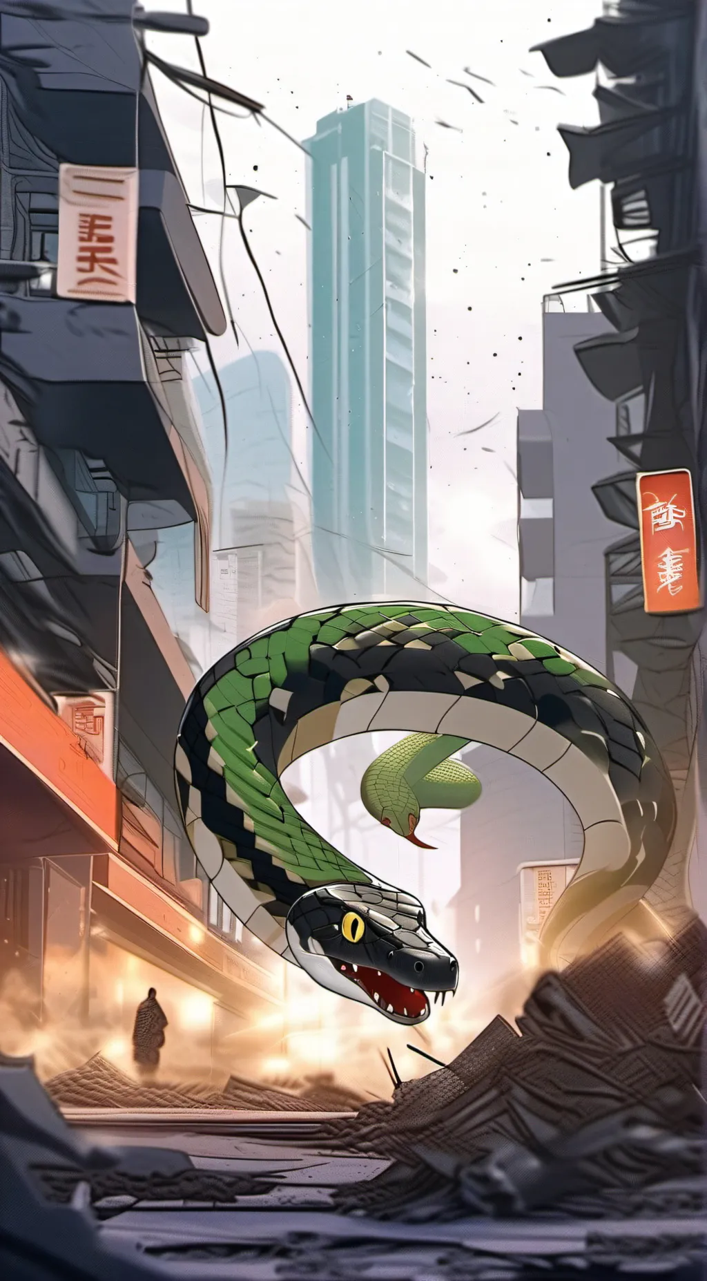ai character: snakeocalypse  background