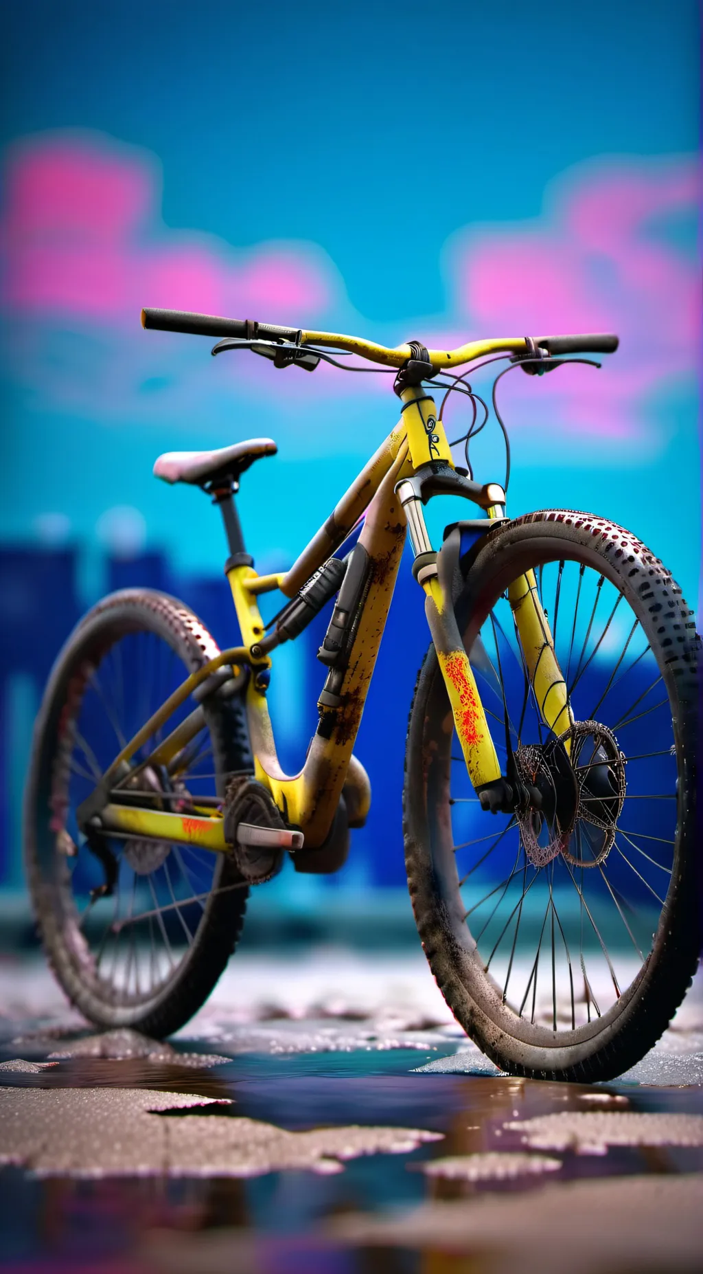 ai character: Rusty bike  background