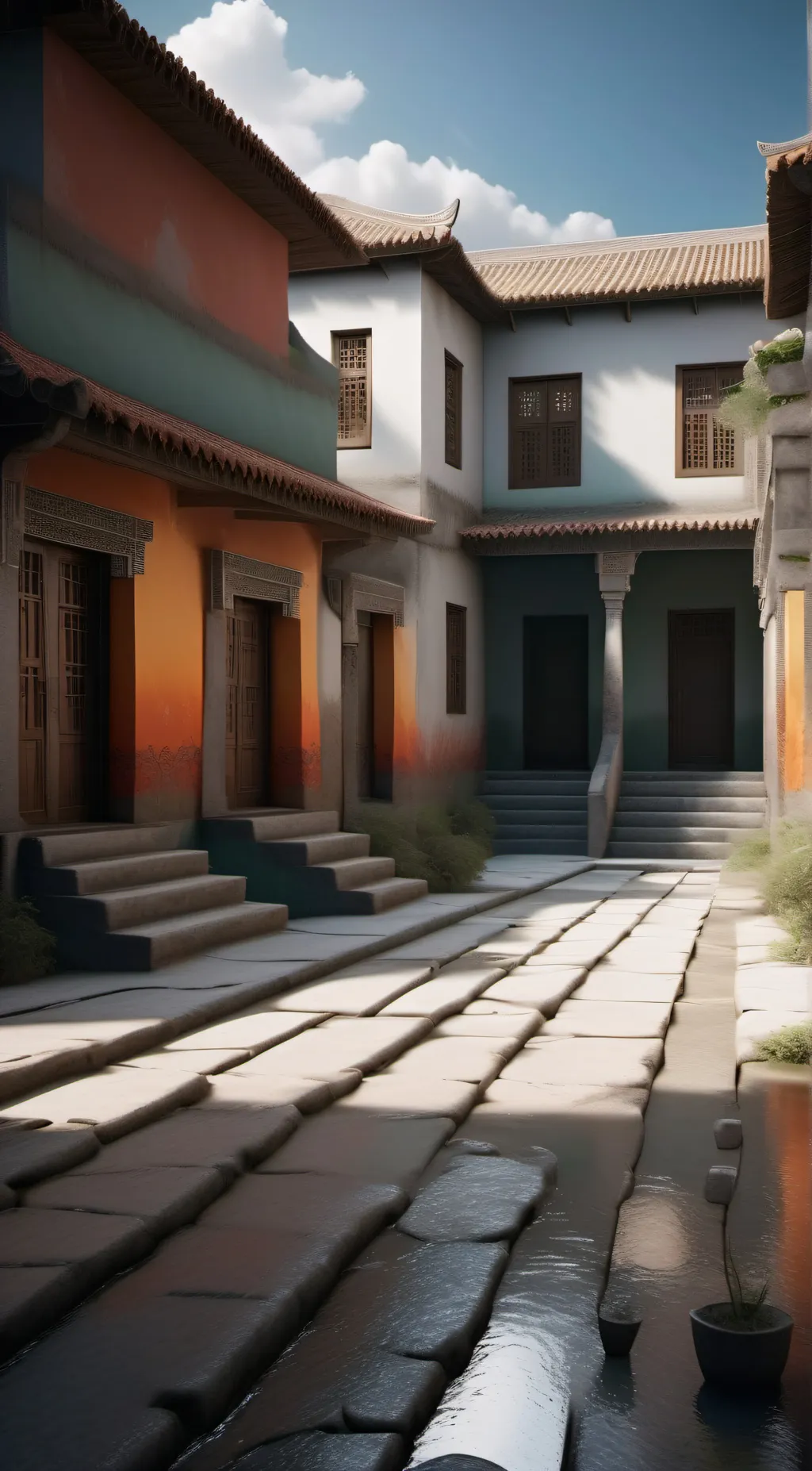 ai character: Sit down background