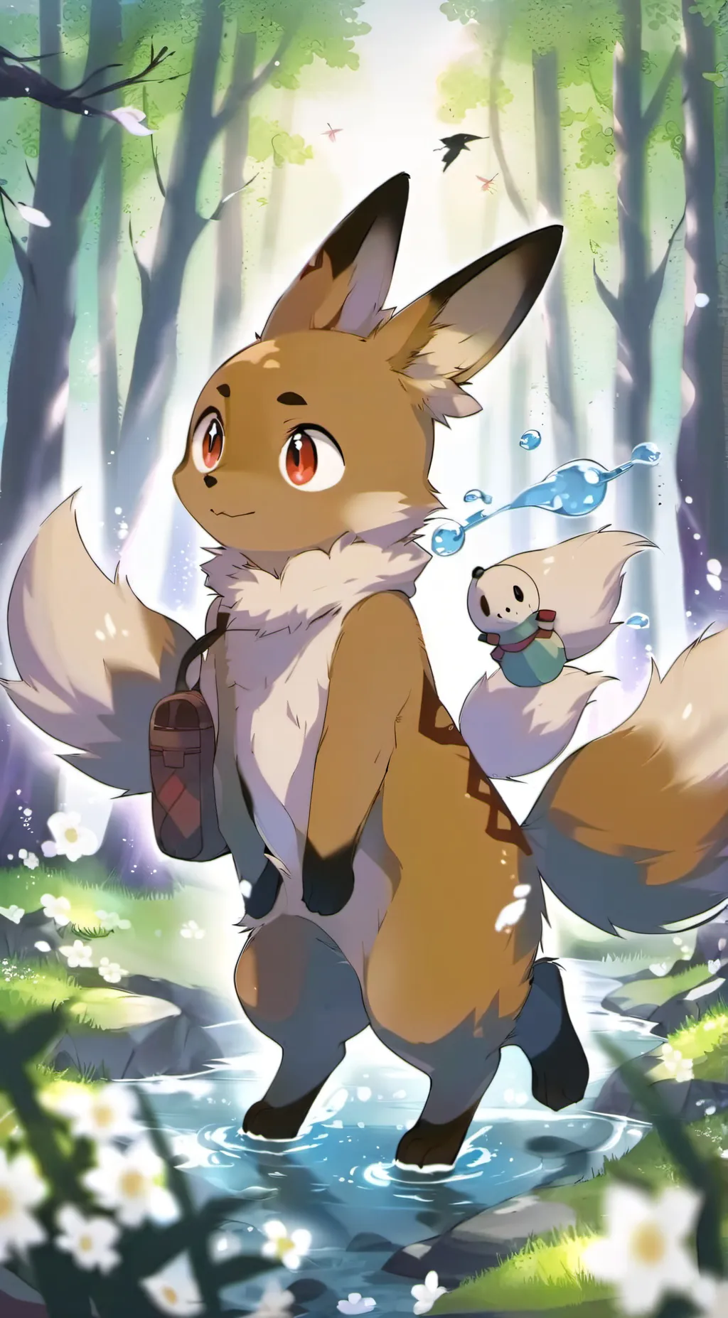 ai character: Eevee background