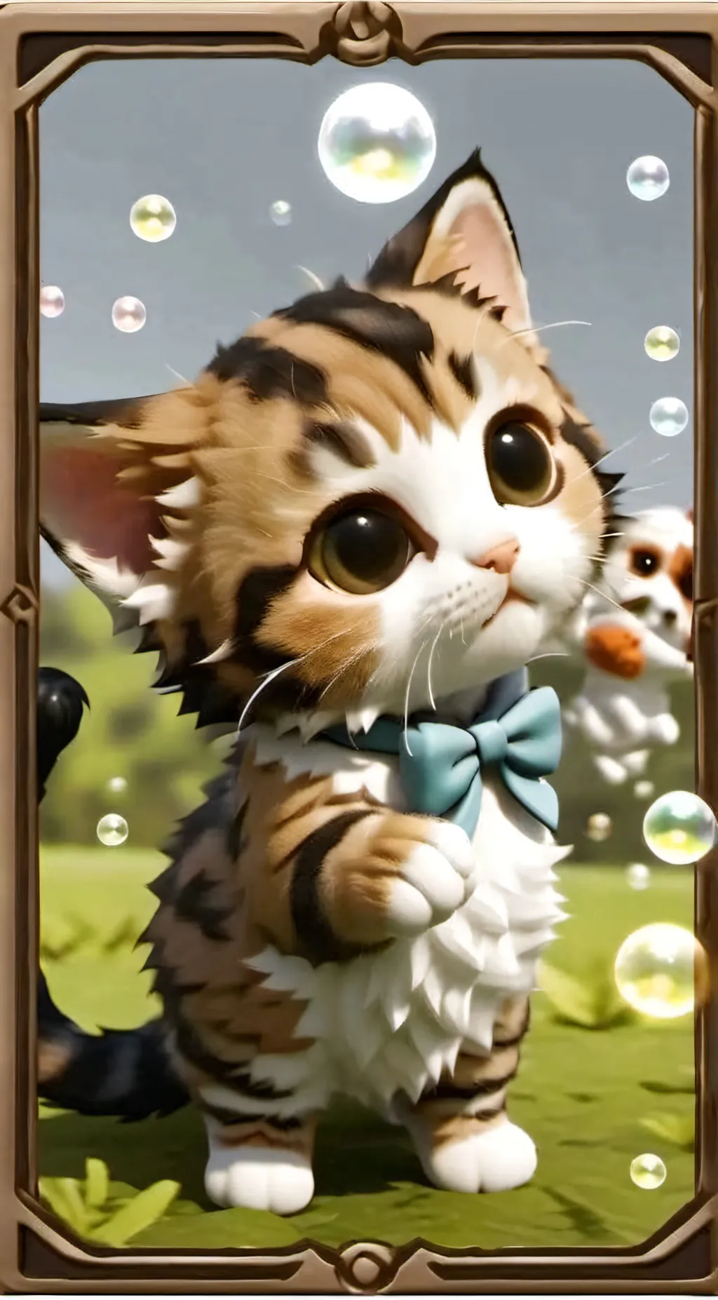 ai character: Bubbles background
