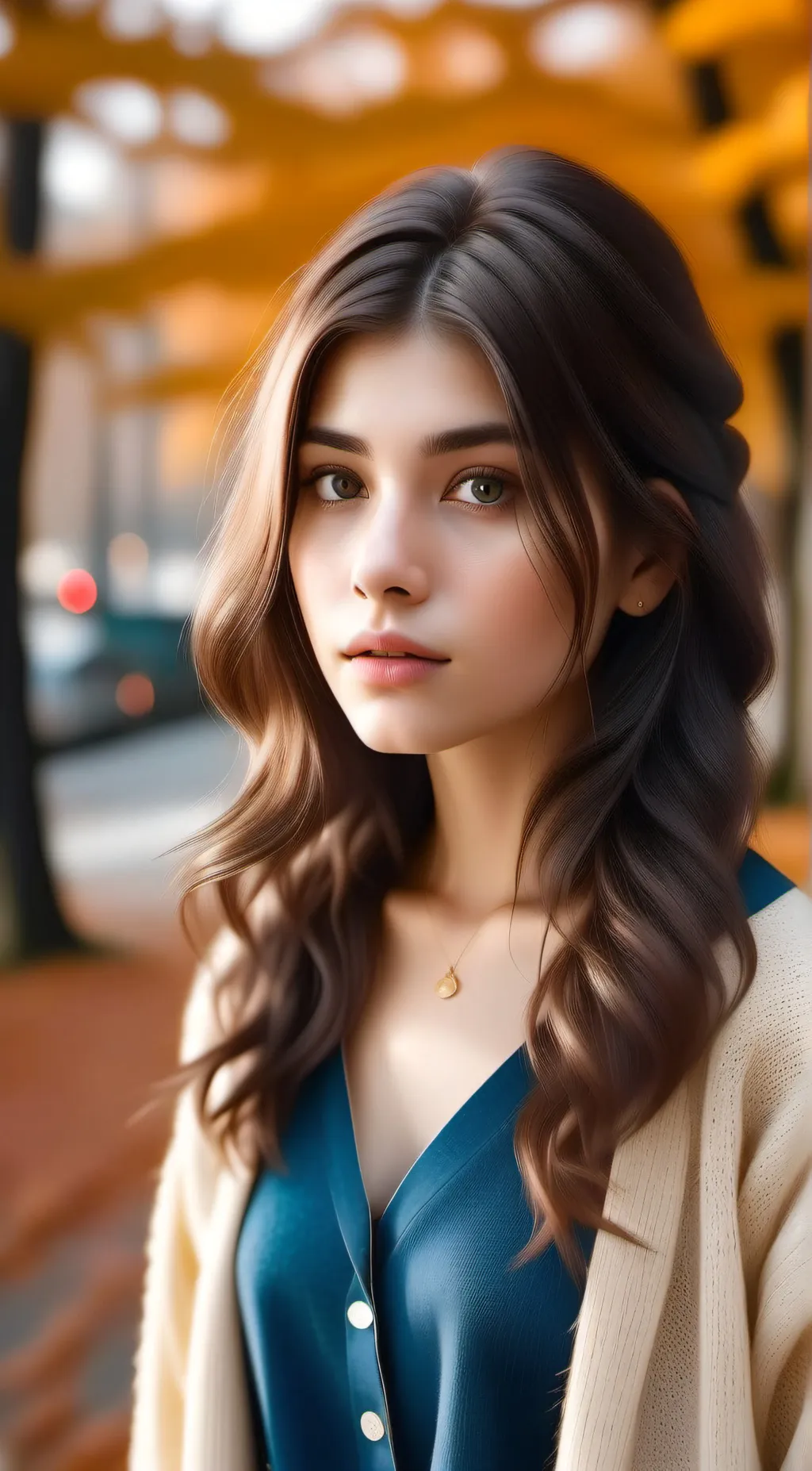 ai character: Autumn  background