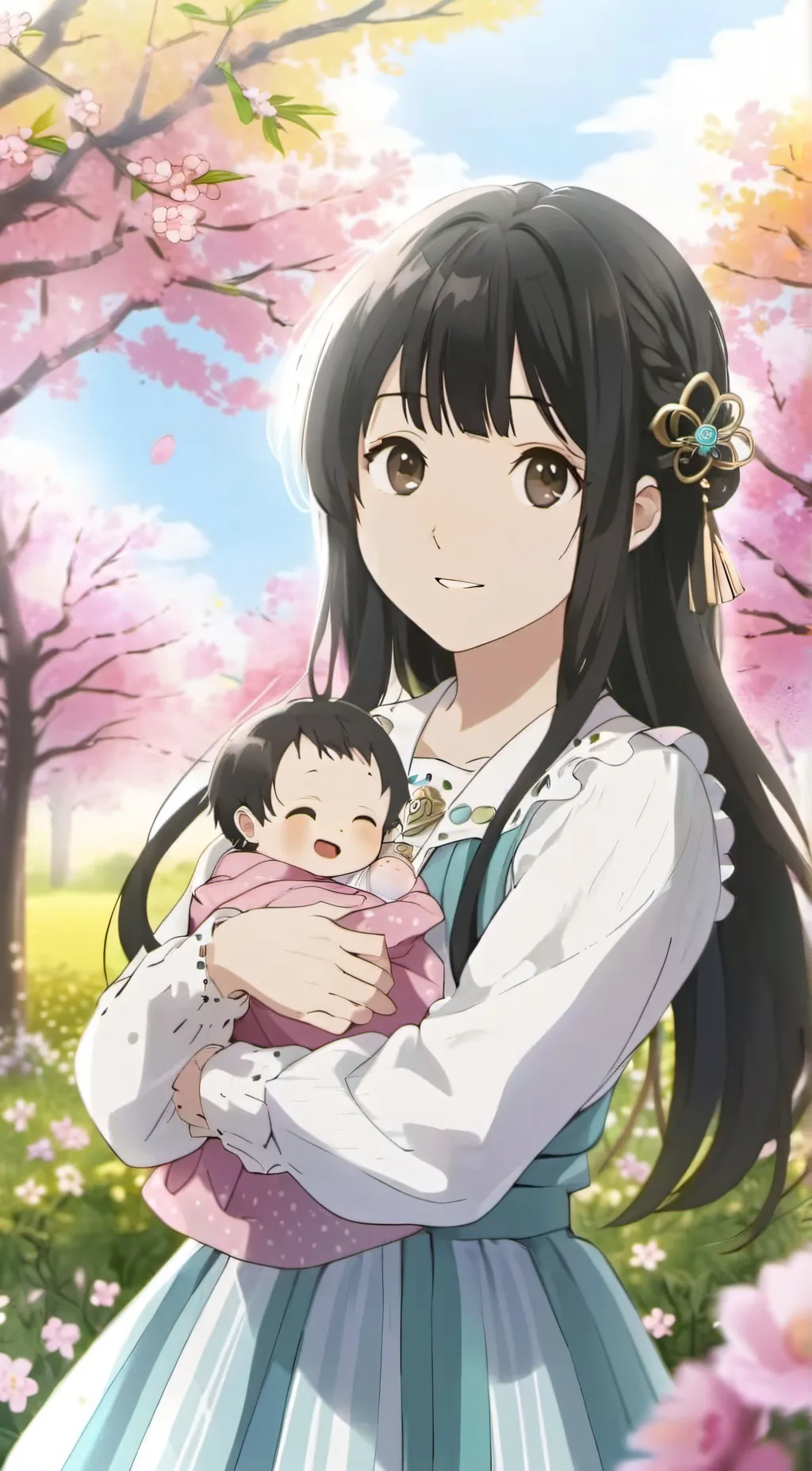 ai character: komomi and Saiki  background