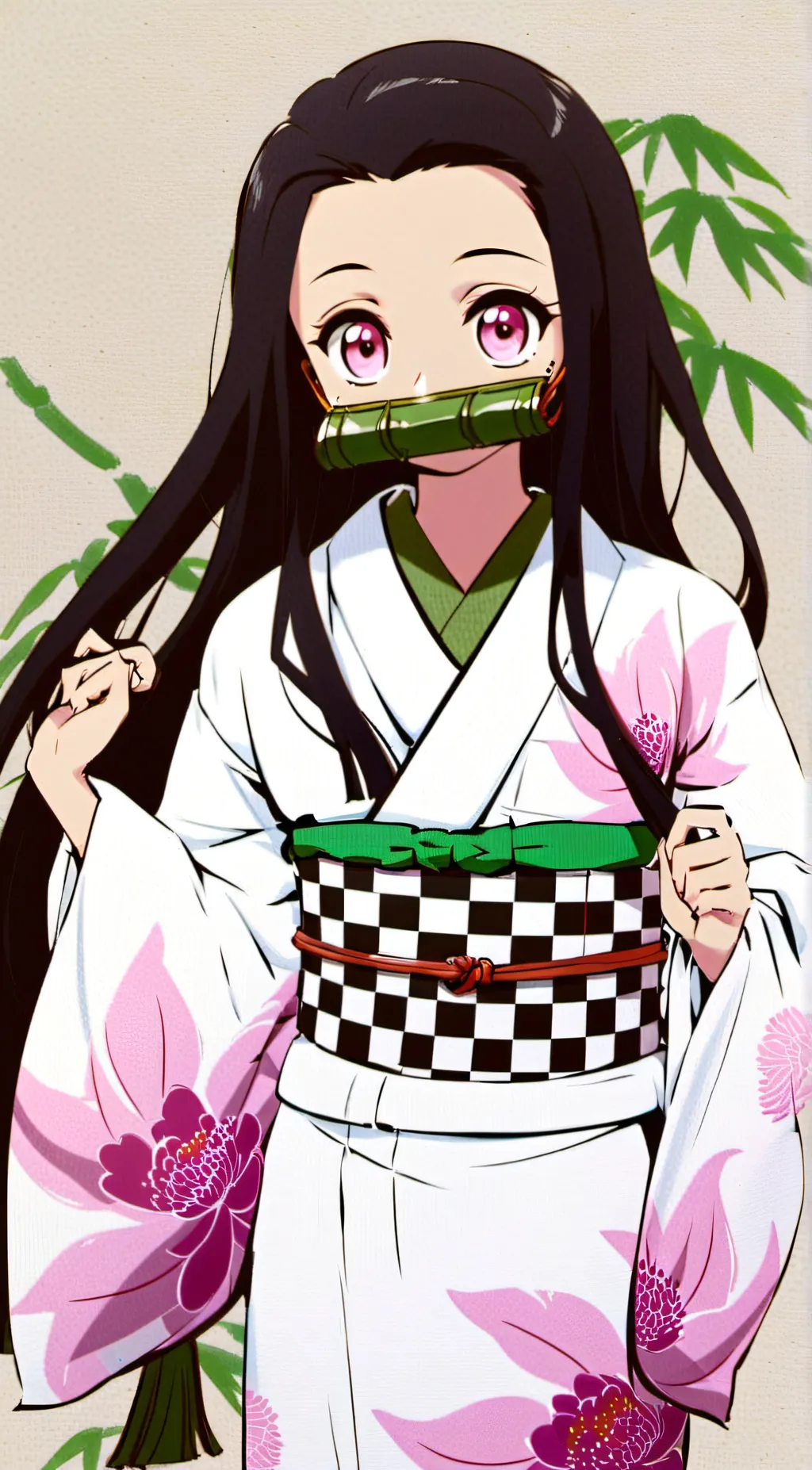 ai character: Nezuko Kamado background