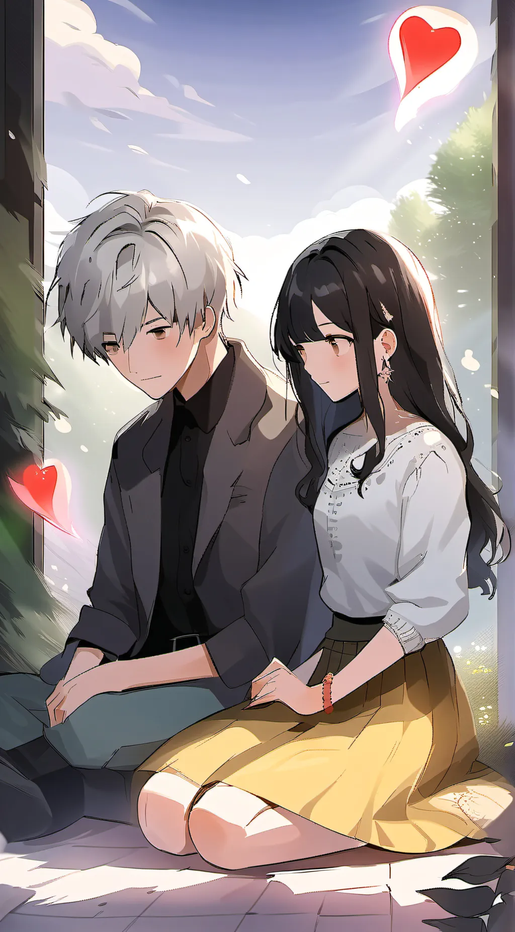 ai character: Girls test. background