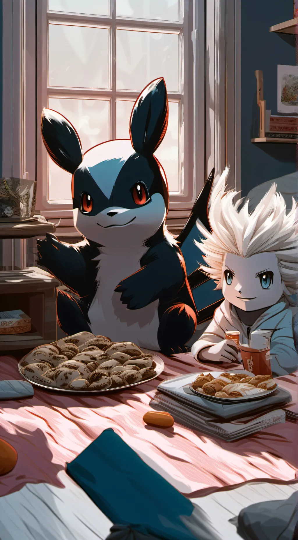 ai character: Pokemon sleepover  background