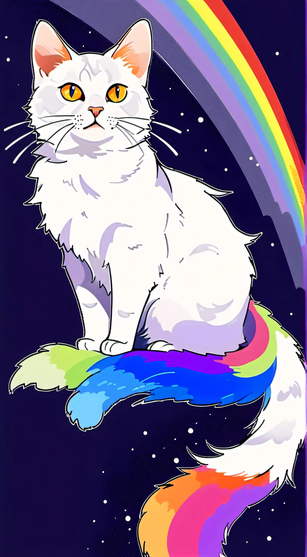 ai character: rainbow fast background