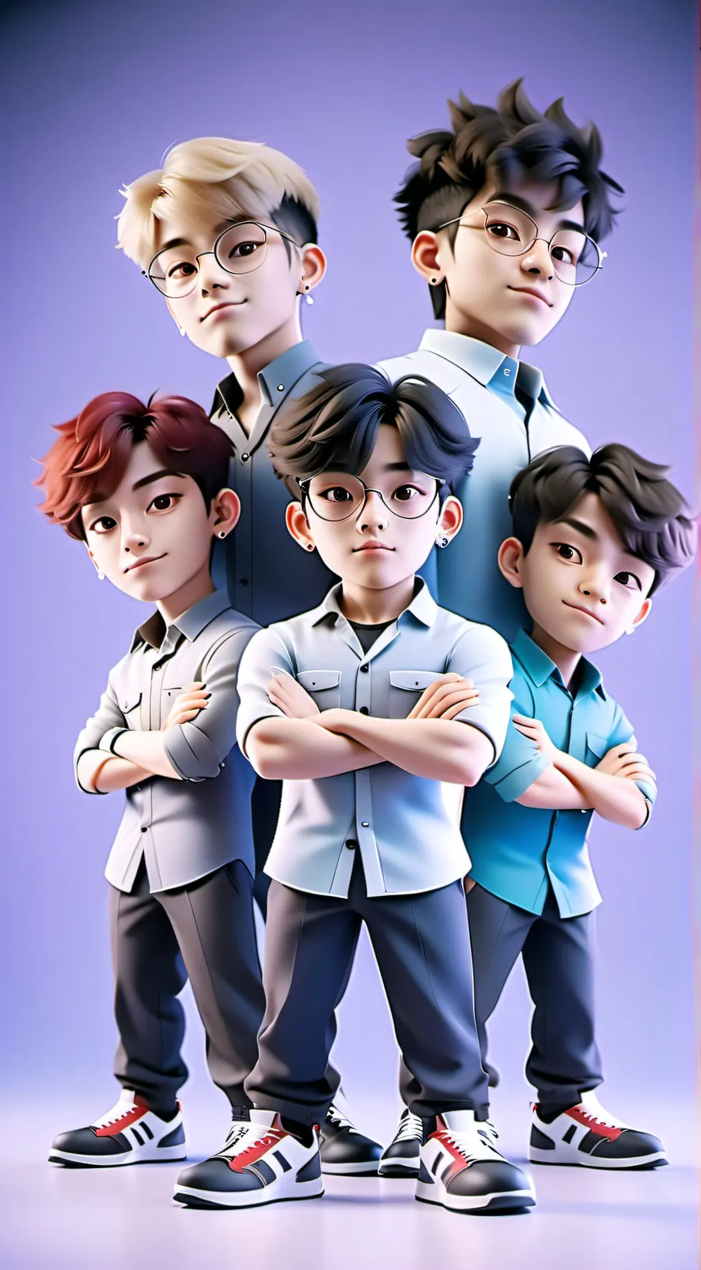 ai character: Teenager group background
