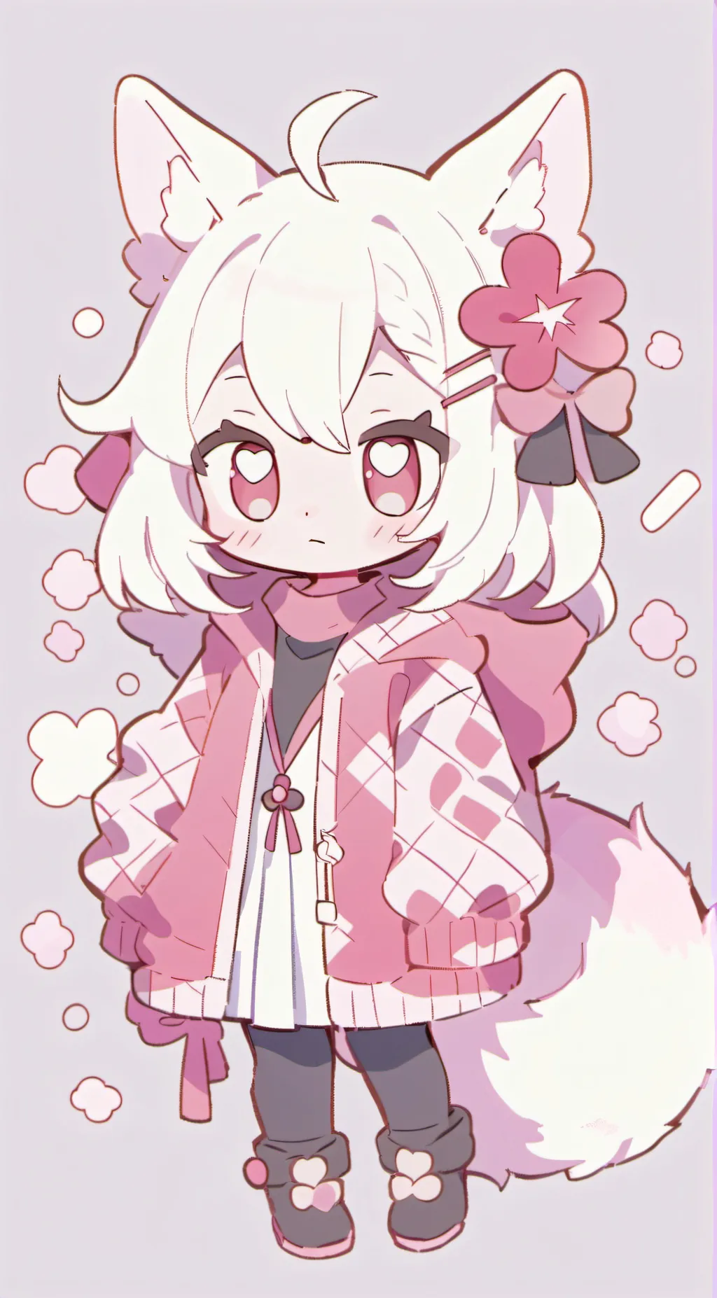 ai character: Violet background