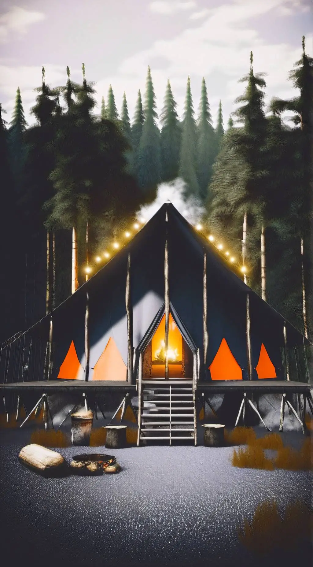 ai character: camp oasis background