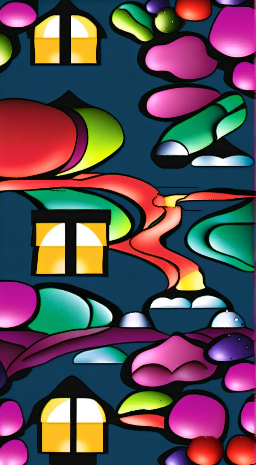 ai character: Geometry dash  background