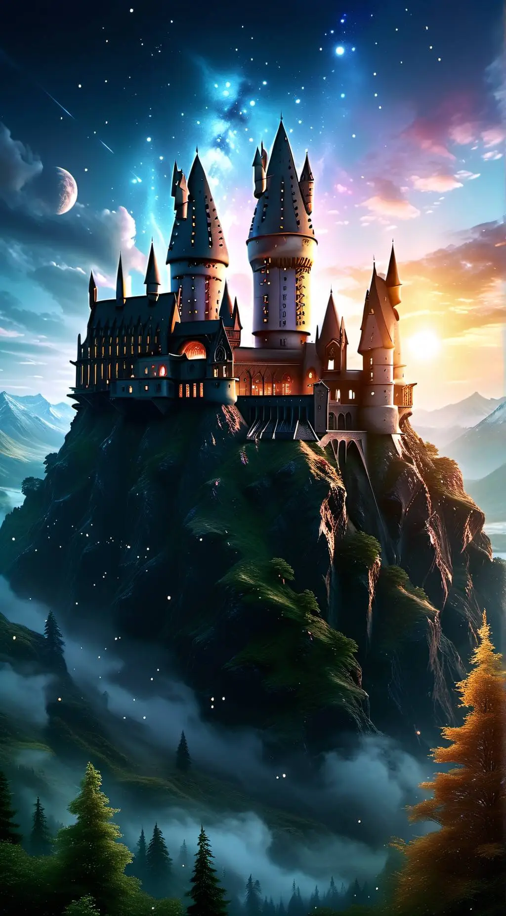 ai character: Hogwarts  background