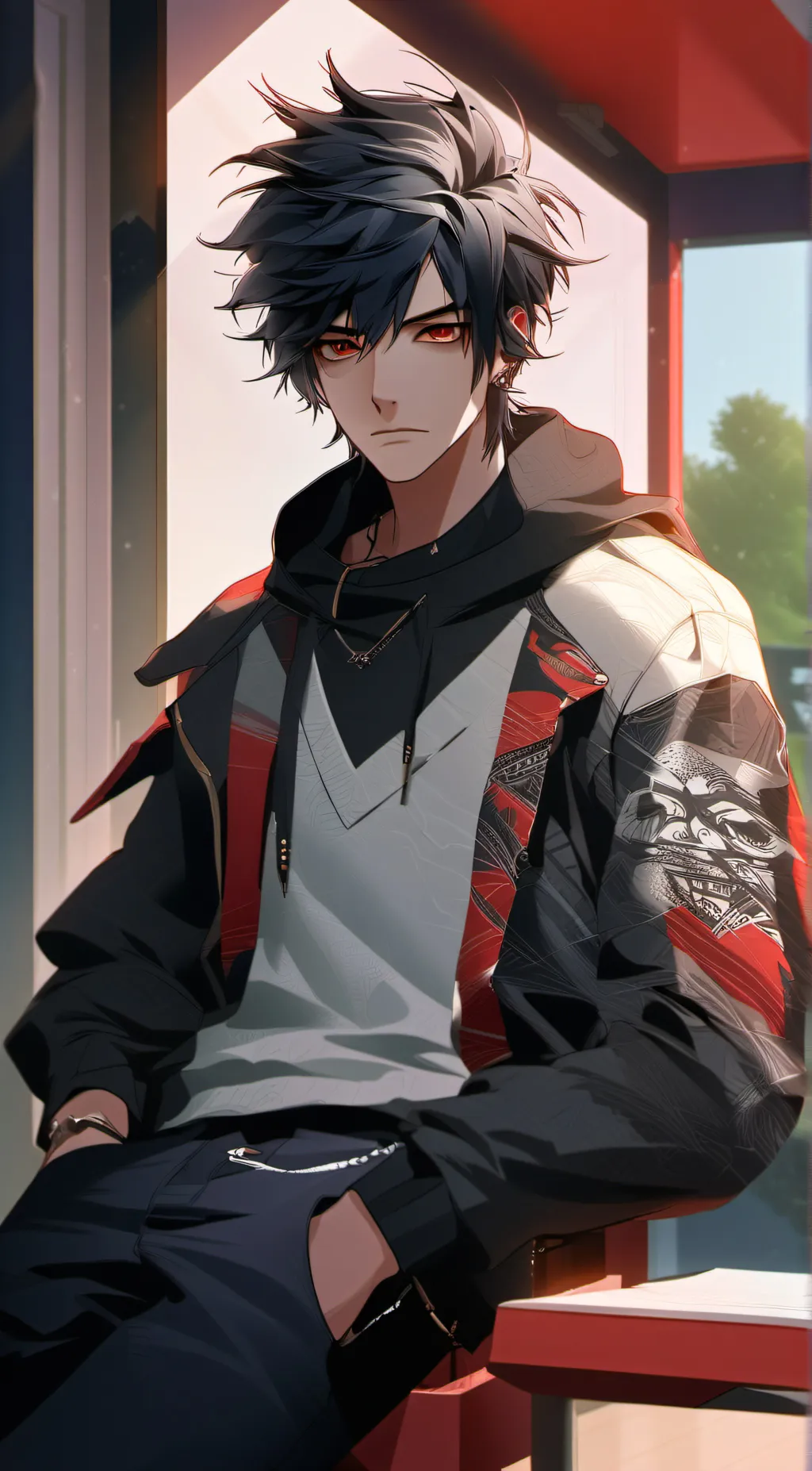 ai character: Dark background