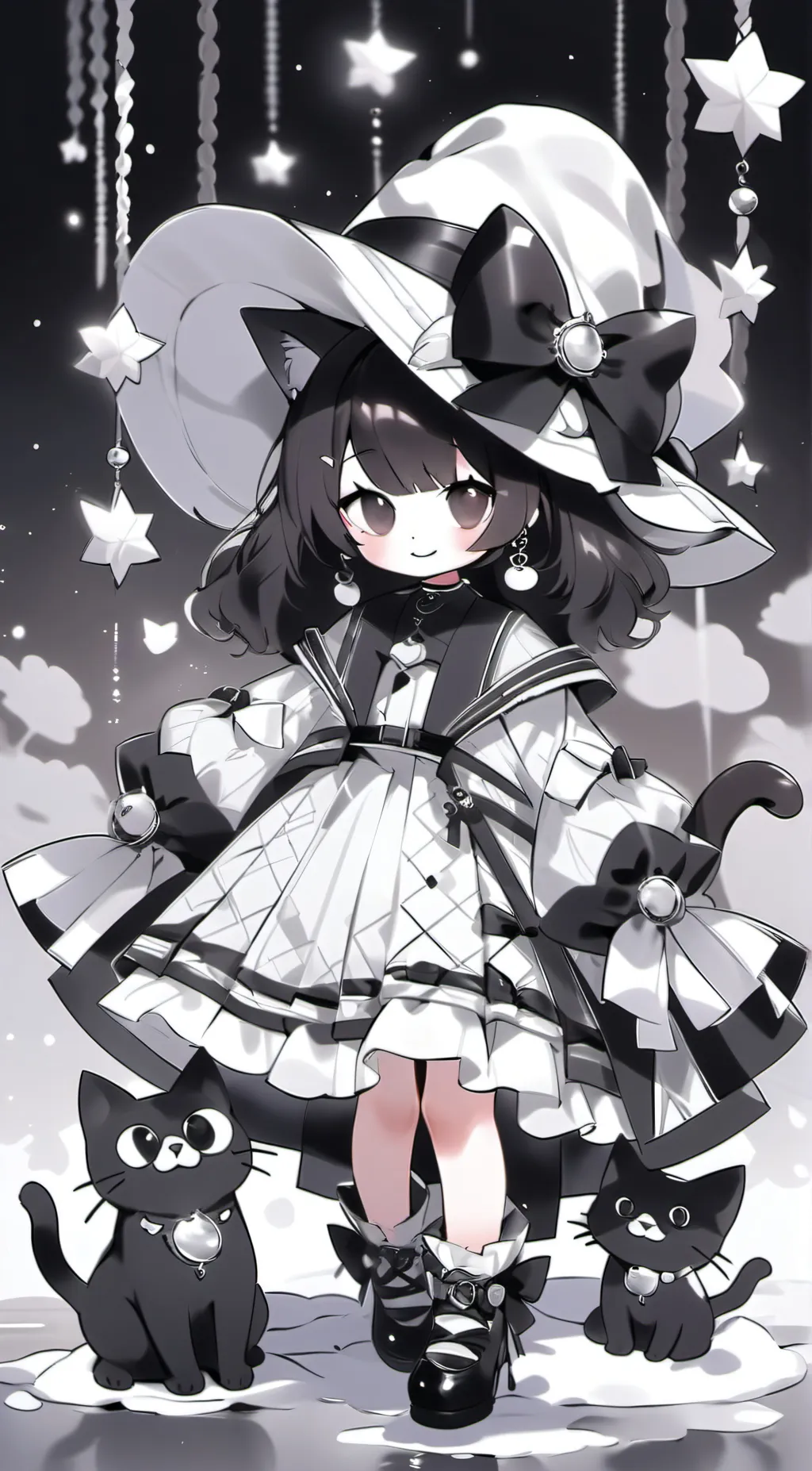 ai character: Miss Circle (cat) background