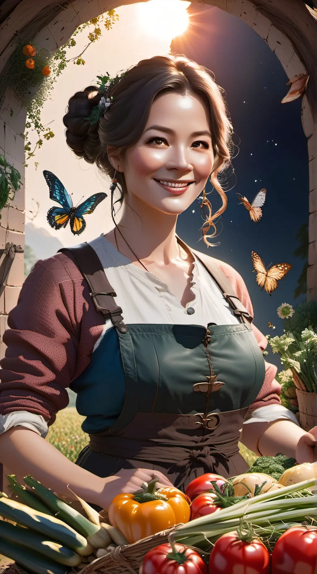 ai character: Anthea  background