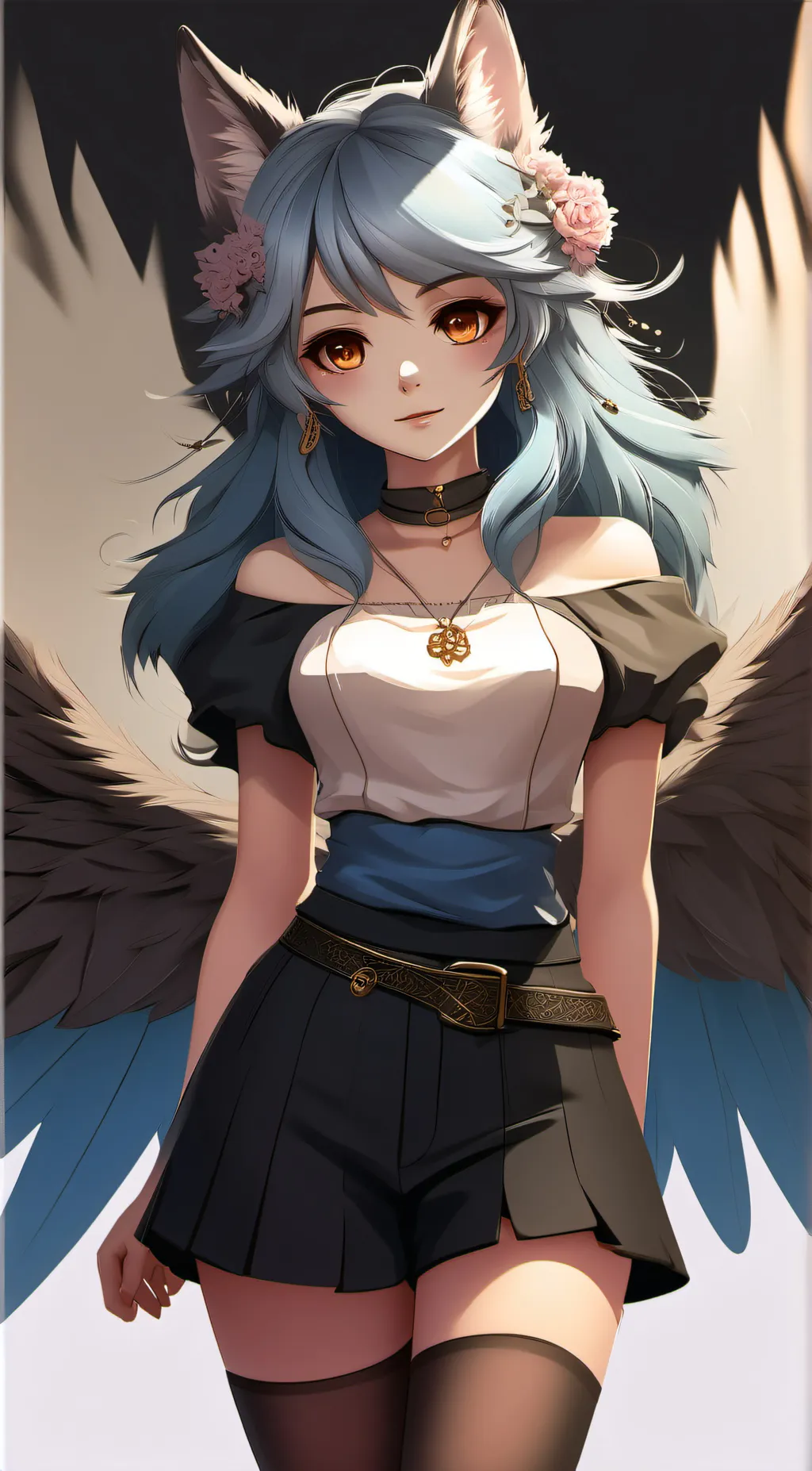 ai character: shadow background