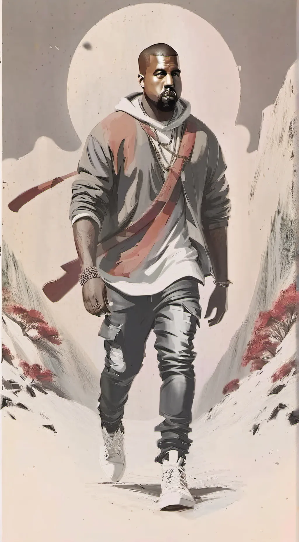 ai character: Kanye background