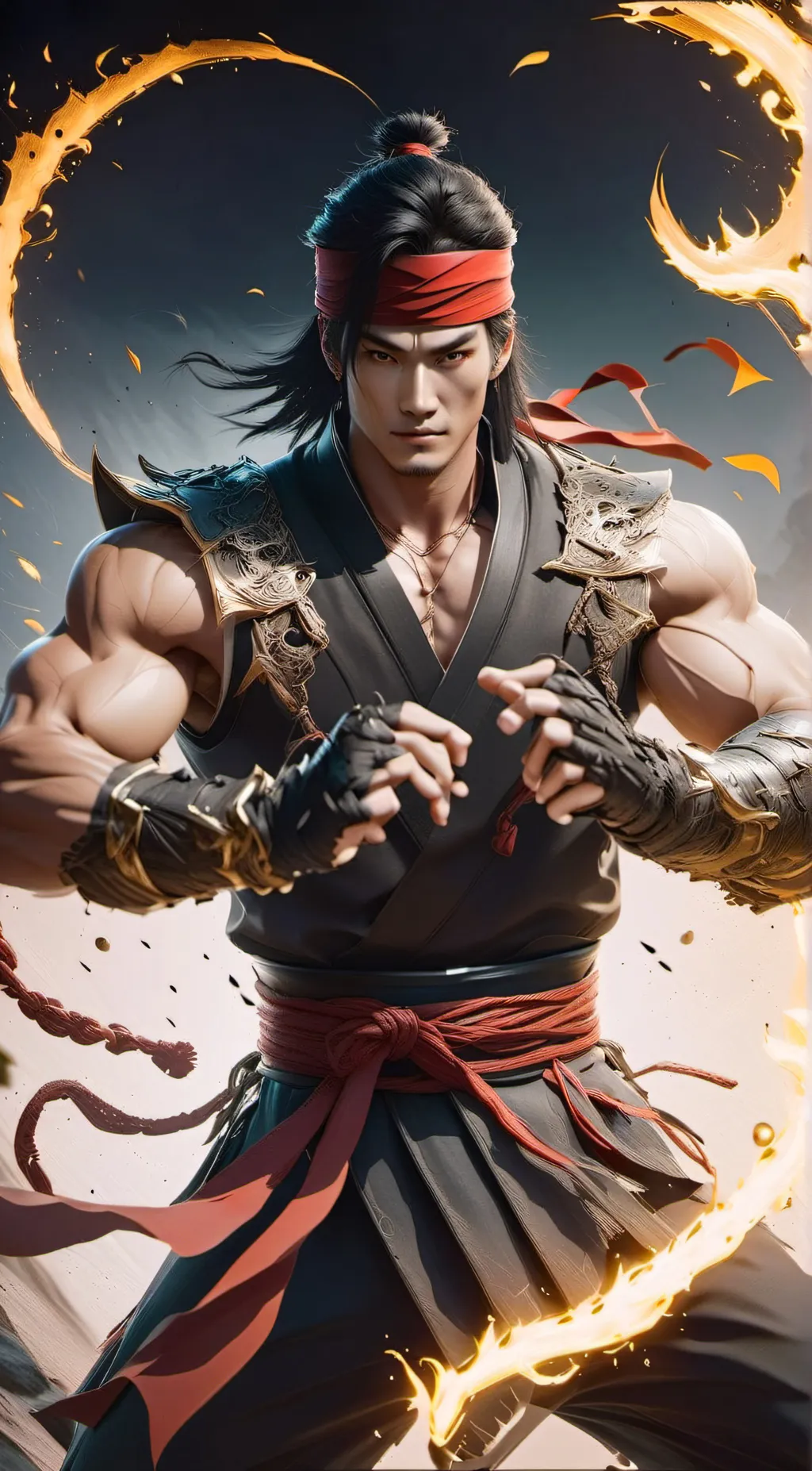 ai character: Liu Kang  background